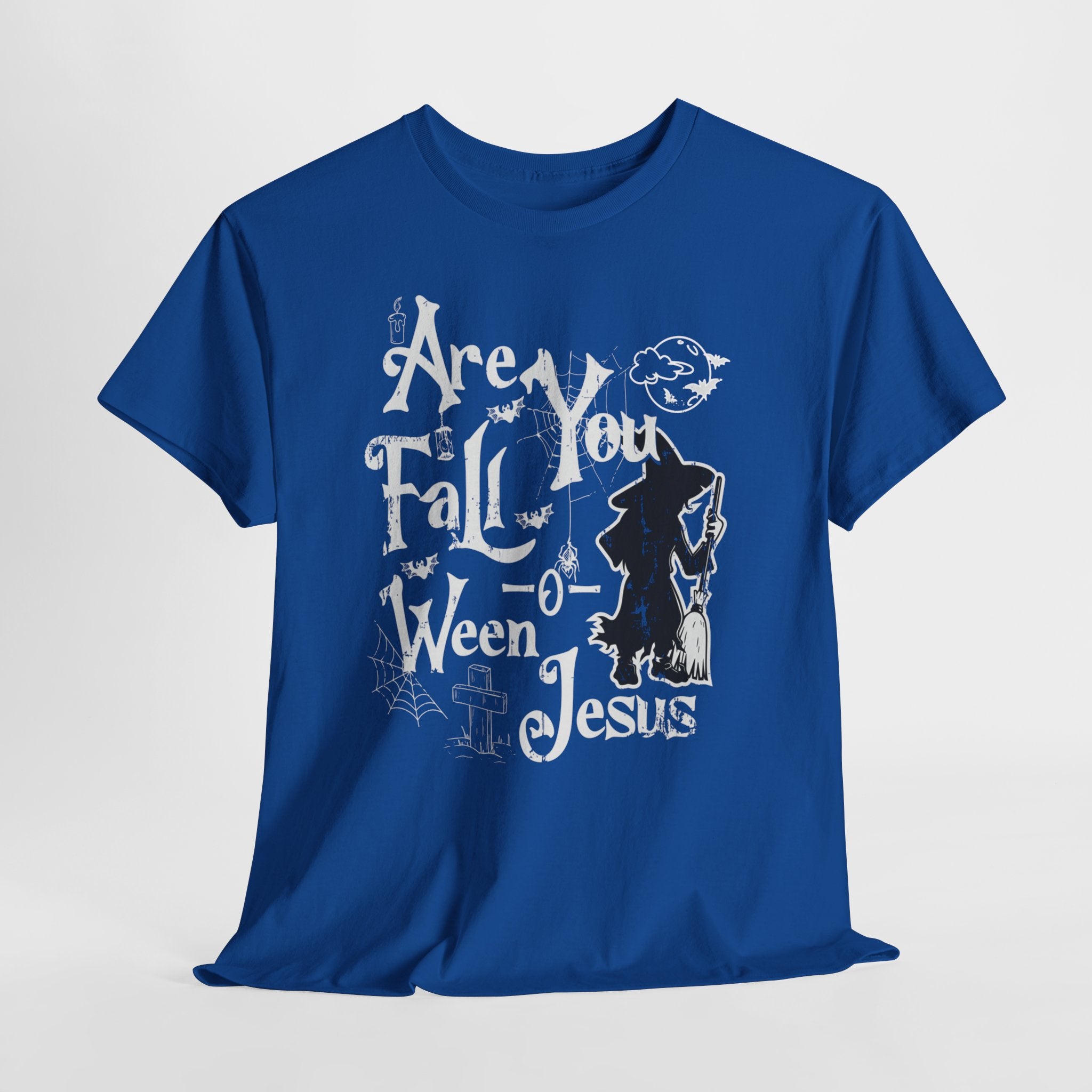 Fall-Themed Unisex Heavy Cotton Tee - Halloween, Jesus Celebration, Autumn Vibes, Casual Wear, Gift Idea
