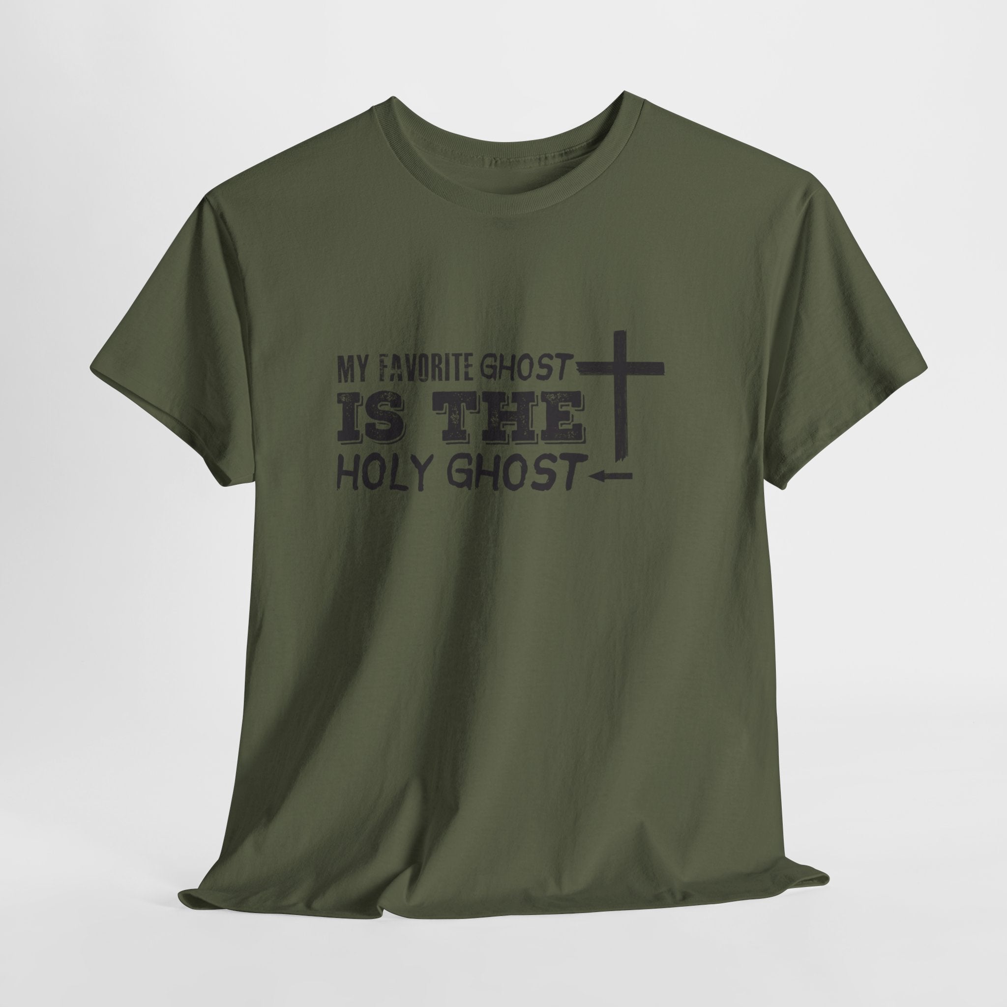 Unisex Cotton Tee - My Favorite Ghost is the Holy Ghost Shirt, Religious T-Shirt, Christian Apparel, Spiritual Gift, Halloween Shirt