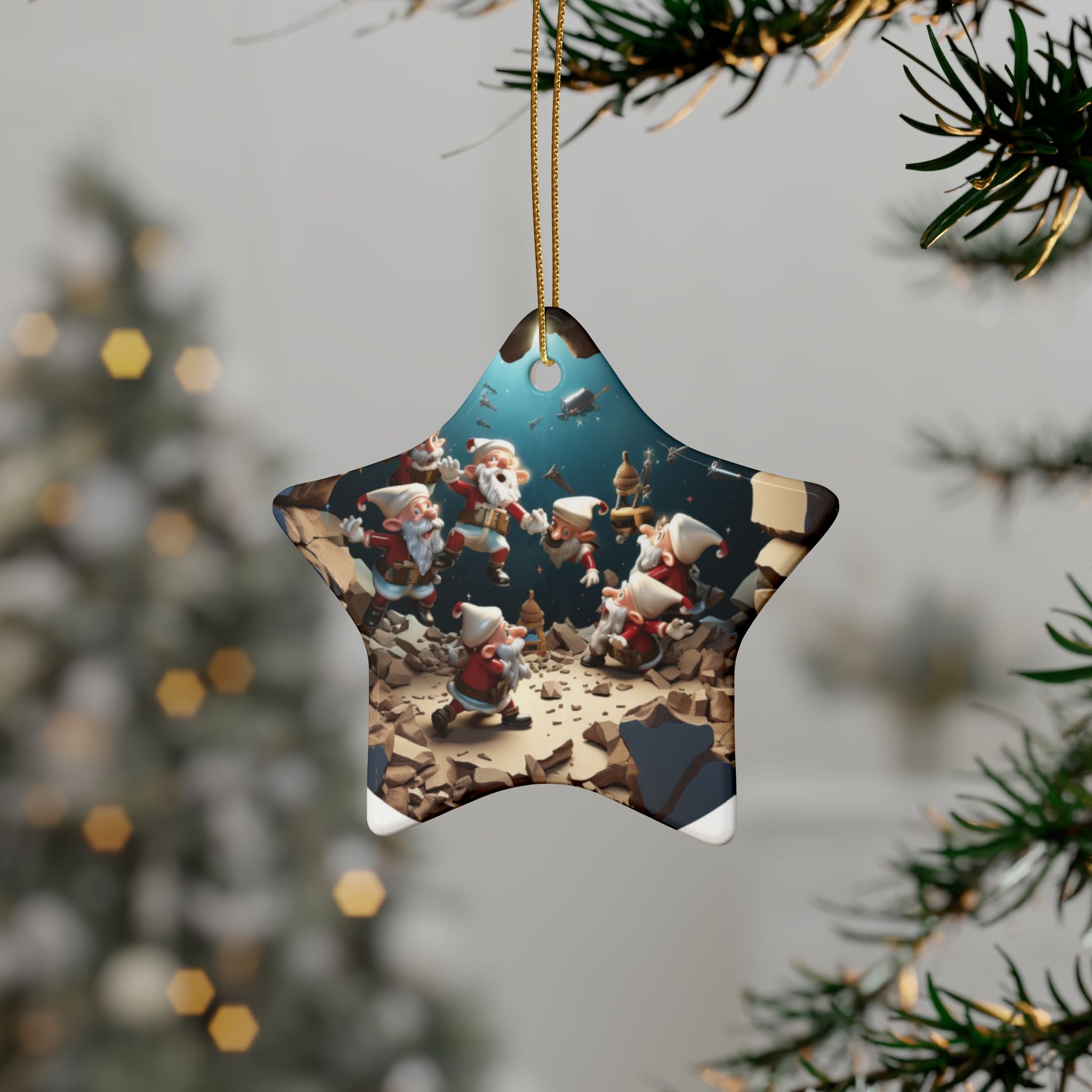 Heart-Shaped Ceramic Ornaments, Fun Santa Theme Decorations, Holiday Tree Decor, Christmas Gifts, Festive Home Accents