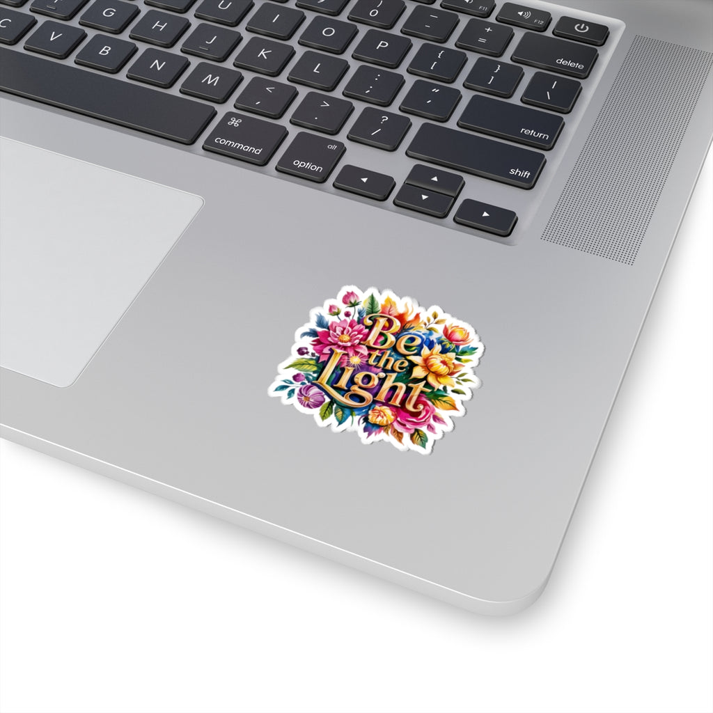 Floral Inspirational Kiss-Cut Stickers | Be the Light | Aesthetic Decals for Laptops, Journals, Gifts, and Home Decor