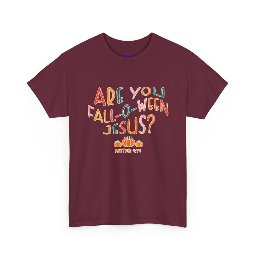 Unisex Fall-O-Ween Jesus Tee, Halloween T-Shirt, Christian Apparel, Autumn Fashion, Fun Holiday Shirt, Pumpkin Theme