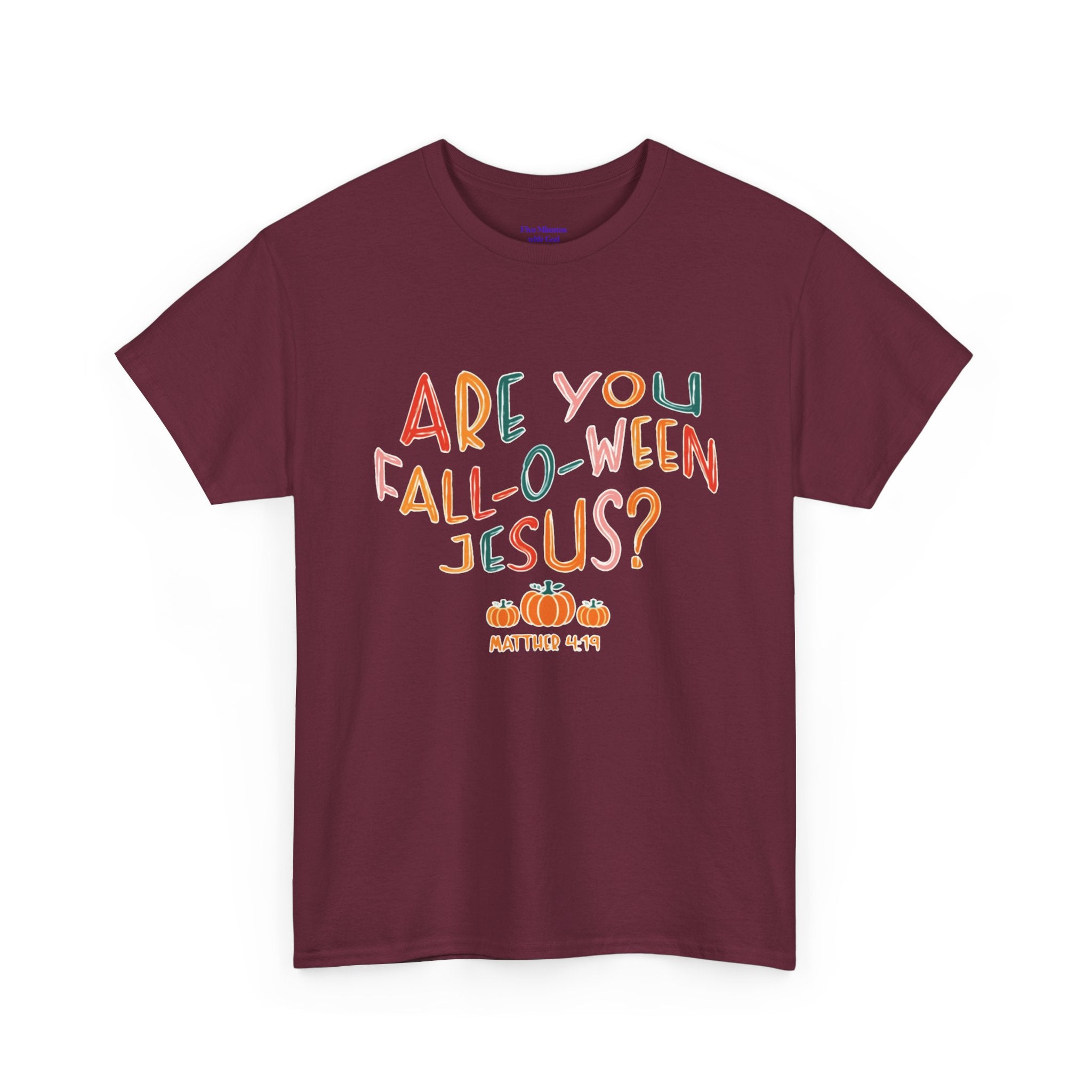 Unisex Fall-O-Ween Jesus Tee, Halloween T-Shirt, Christian Apparel, Autumn Fashion, Fun Holiday Shirt, Pumpkin Theme