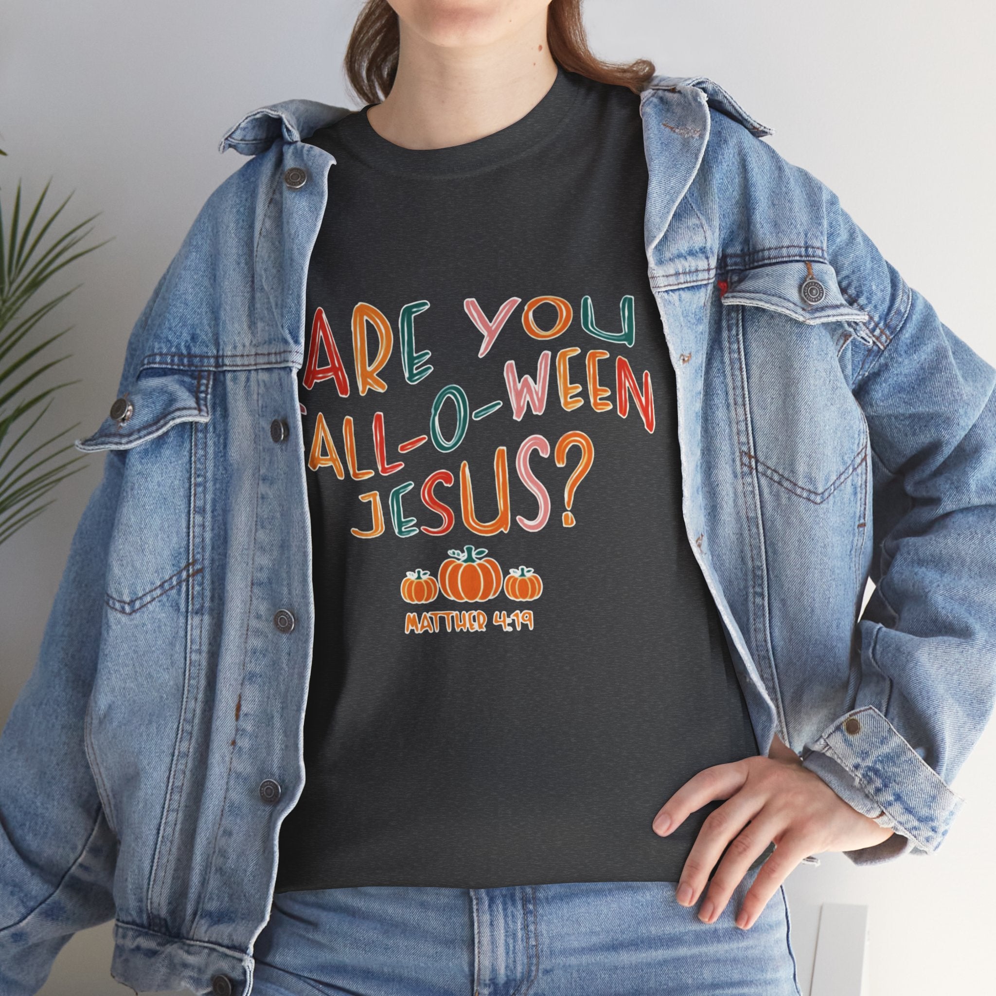 Unisex Fall-O-Ween Jesus Tee, Halloween T-Shirt, Christian Apparel, Autumn Fashion, Fun Holiday Shirt, Pumpkin Theme