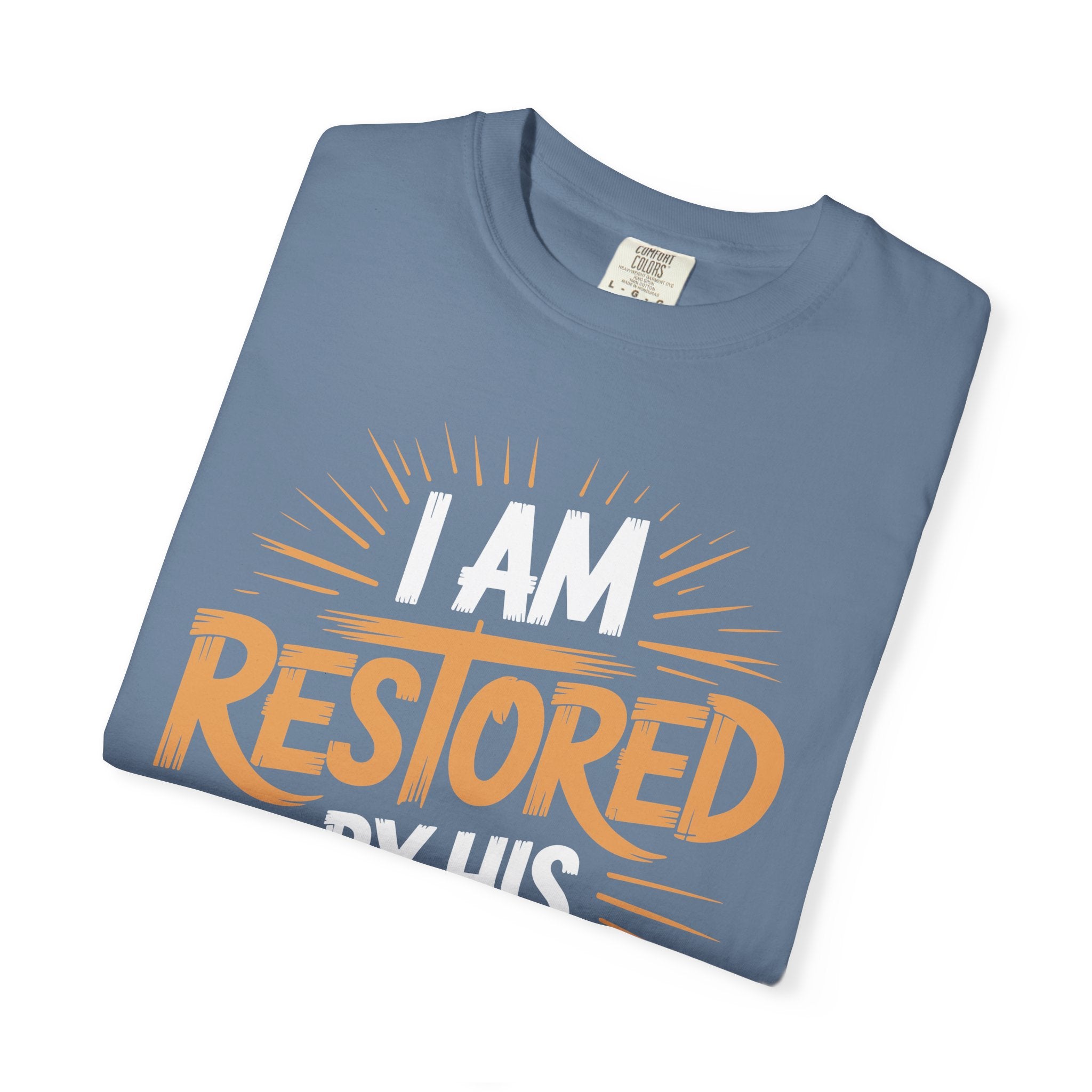 I Am Restored By His Grace Inspirational Graphic Tee