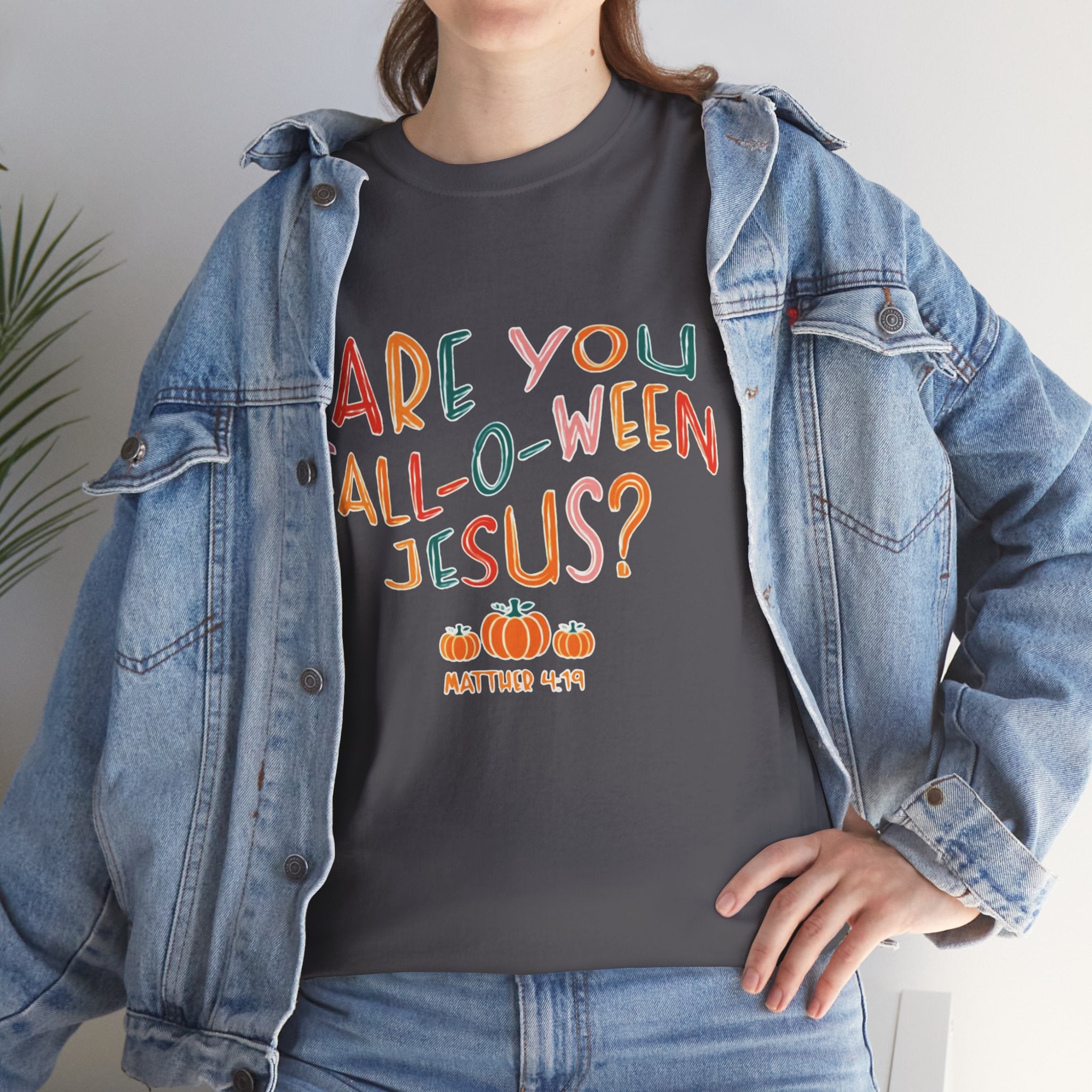 Unisex Fall-O-Ween Jesus Tee, Halloween T-Shirt, Christian Apparel, Autumn Fashion, Fun Holiday Shirt, Pumpkin Theme
