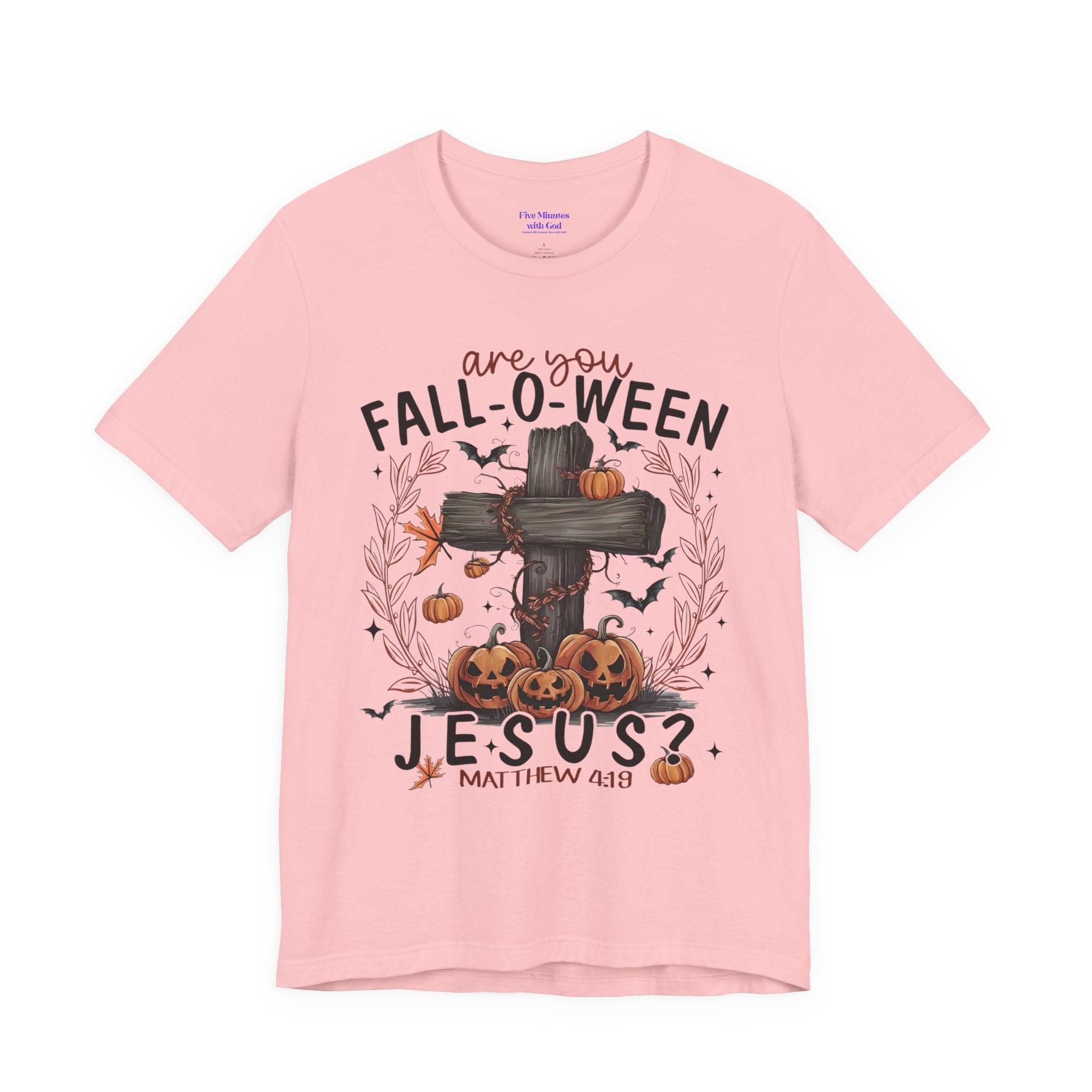 Autumn Pumpkin Christian Tee, Relaxed Fit Unisex Shirt, Fall Inspiration Tee, Cozy Halloween Top, Faith-Based Apparel
