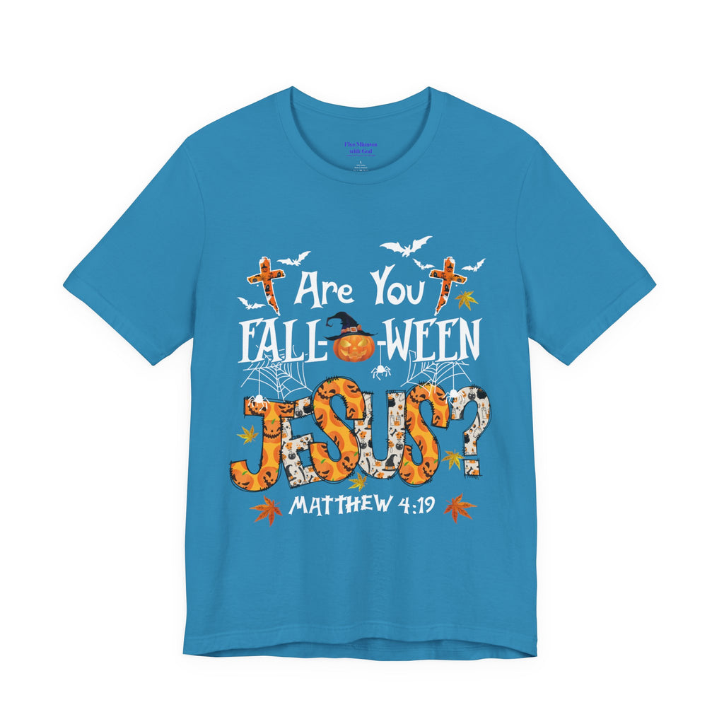 Jesus? Unisex Short Sleeve Tee | Fall Inspired T-Shirt, Autumn Apparel, Halloween Gift, Cozy Casual Wear, Everyday Style
