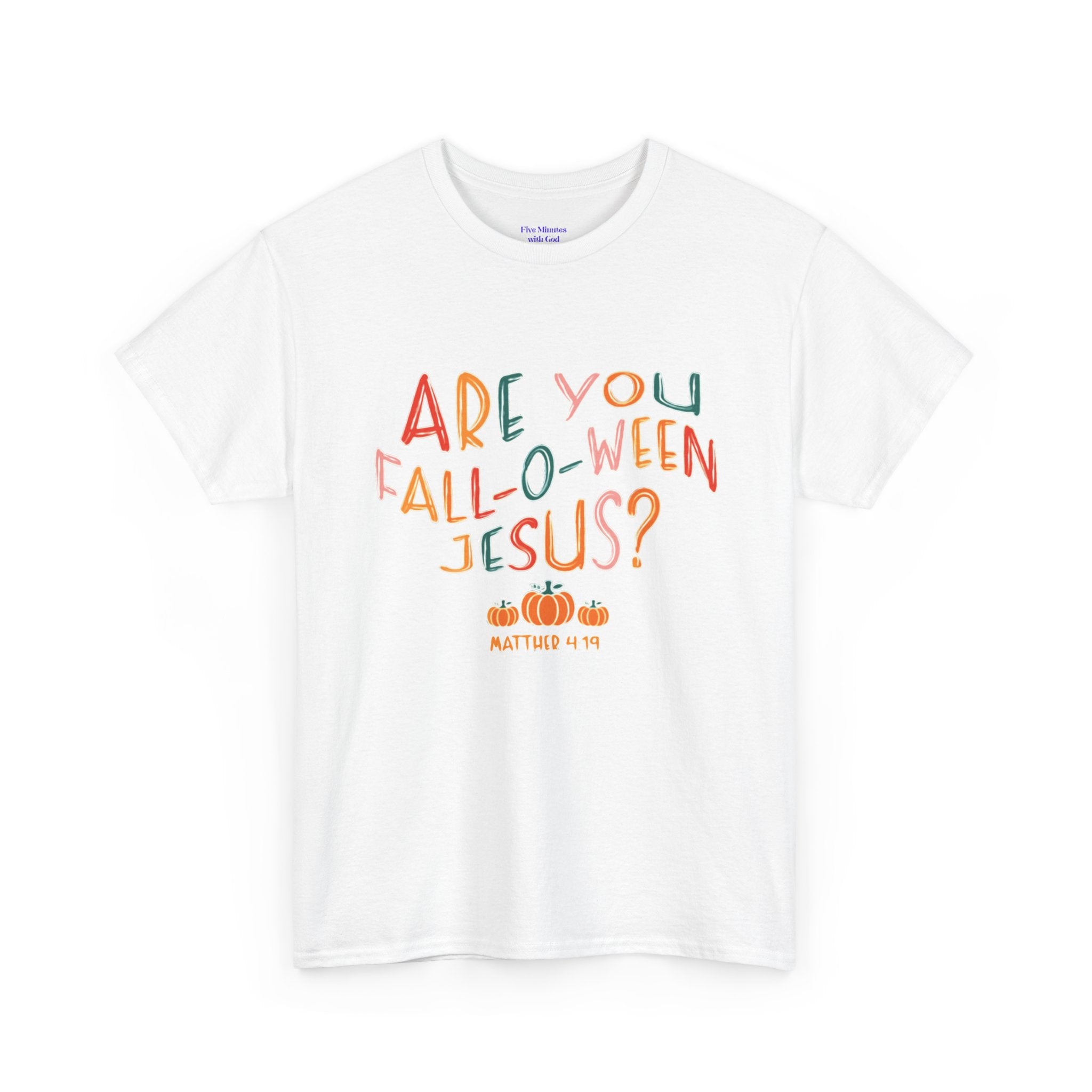 Unisex Fall-O-Ween Jesus Tee, Halloween T-Shirt, Christian Apparel, Autumn Fashion, Fun Holiday Shirt, Pumpkin Theme