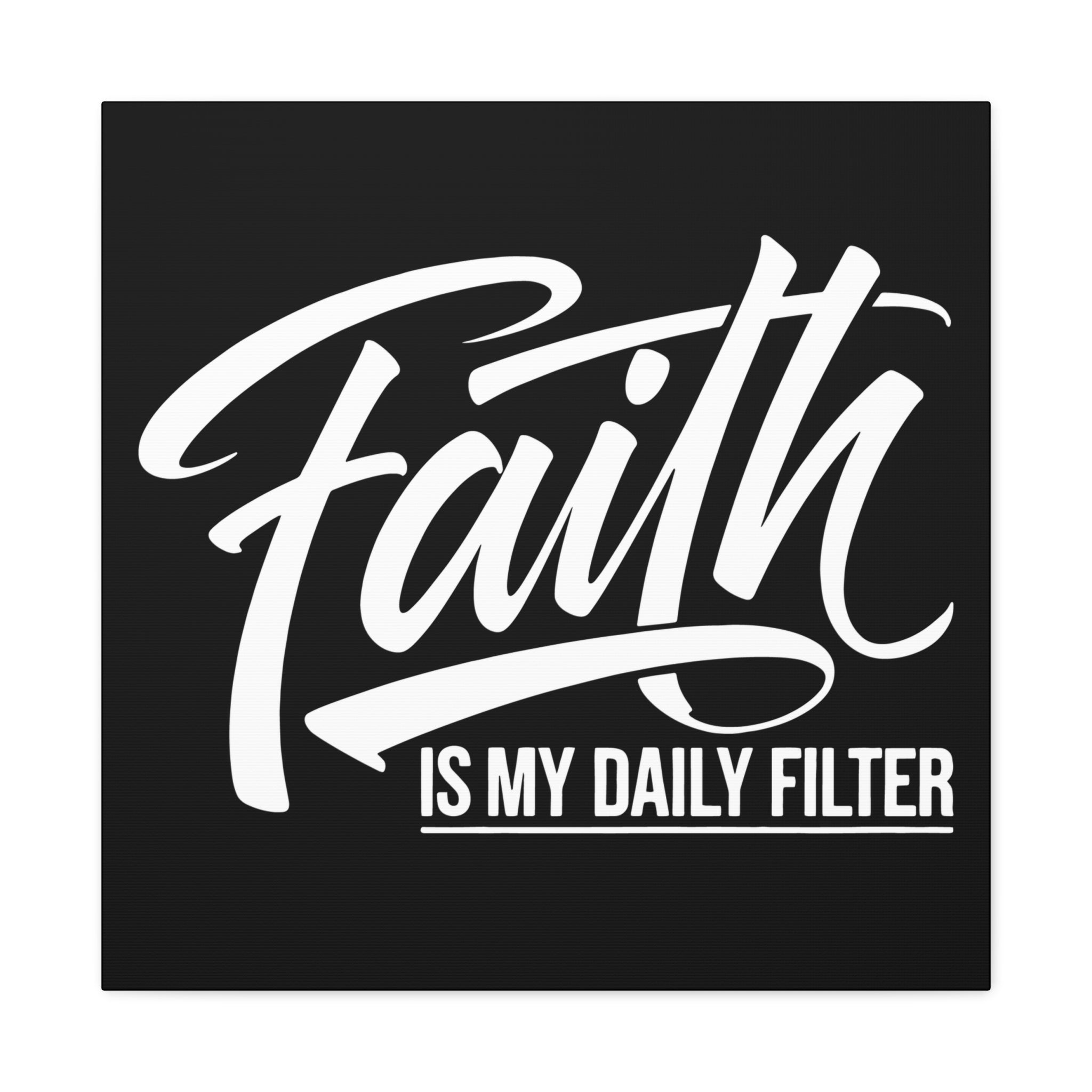 Inspirational Canvas Wall Art, Faith Quote Decor, Motivational Home Decor, Gray Wall Hanging, Gift for Faith Lovers