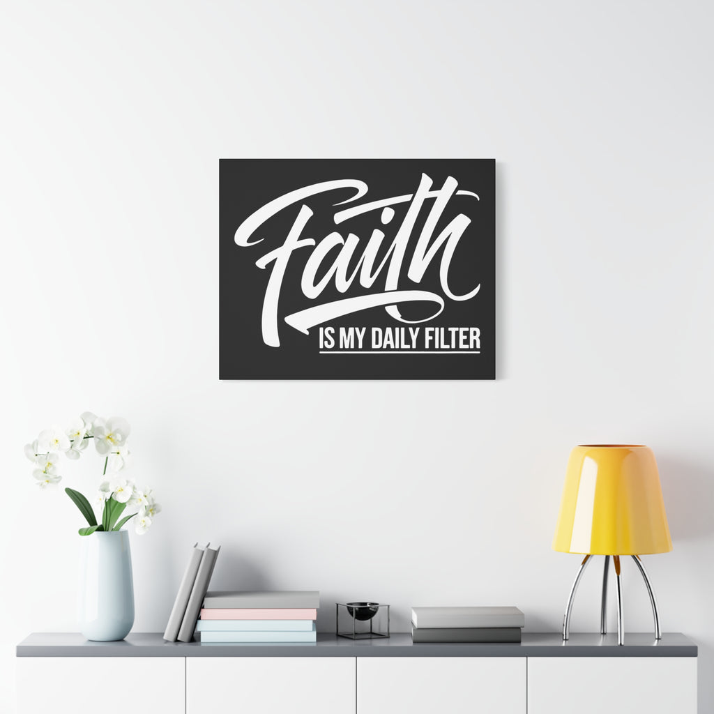 Inspirational Canvas Wall Art, Faith Quote Decor, Motivational Home Decor, Gray Wall Hanging, Gift for Faith Lovers