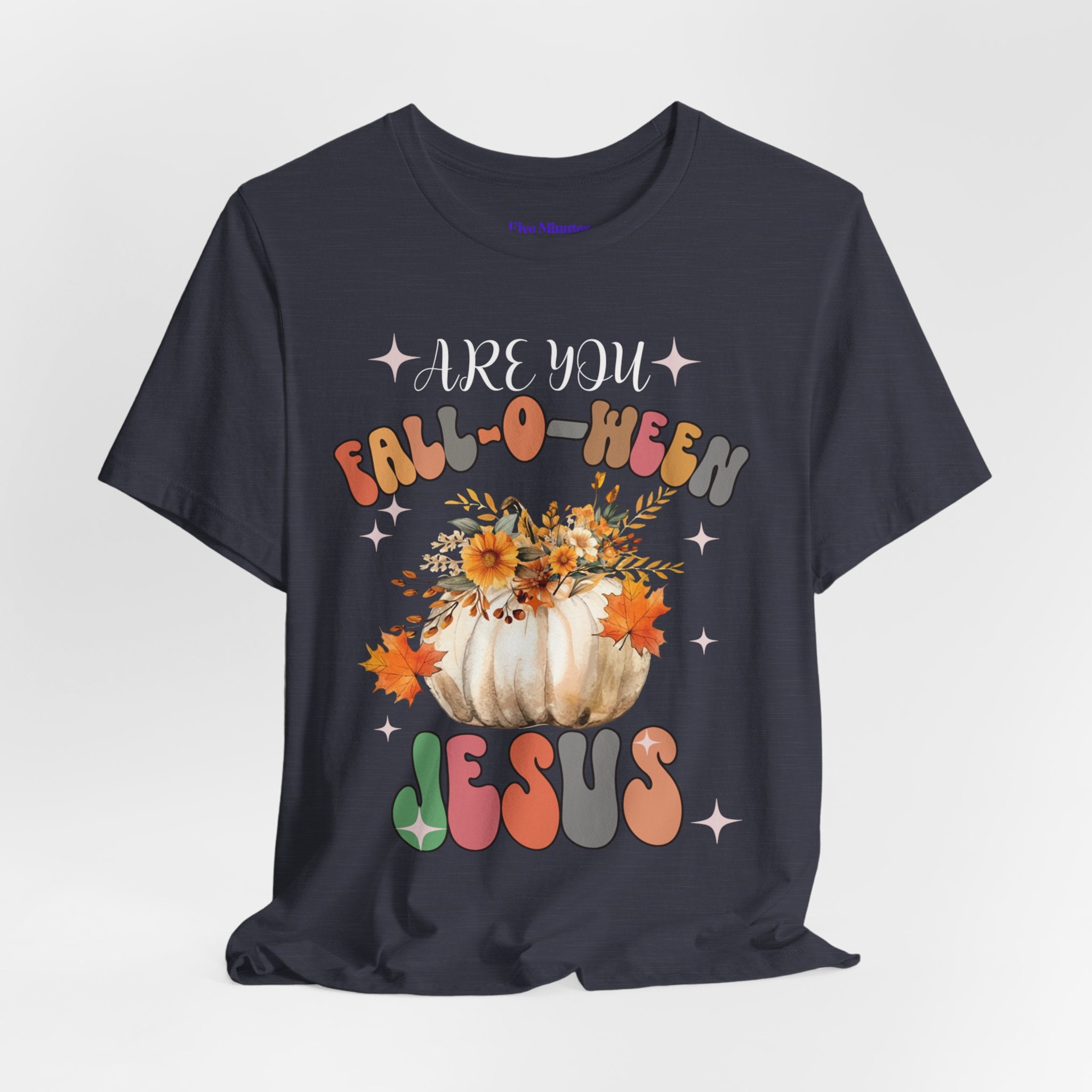 Fall-Themed Jesus Tee, Unisex Jersey T-Shirt, Cozy Autumn Apparel, Thanksgiving Gift, Fall Celebration Shirt, Christian Fashion