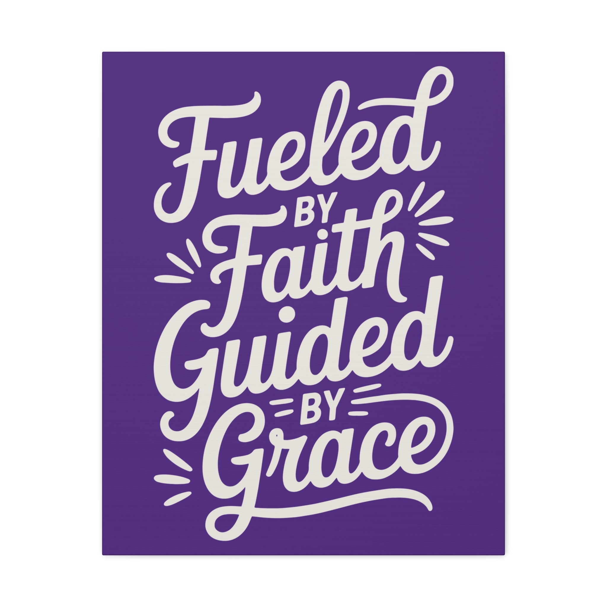 Purple Stretched Canvas Art, Motivational Wall Decor, Home Inspirational Art, Faith-Based Decor, Gift for Faith Lovers