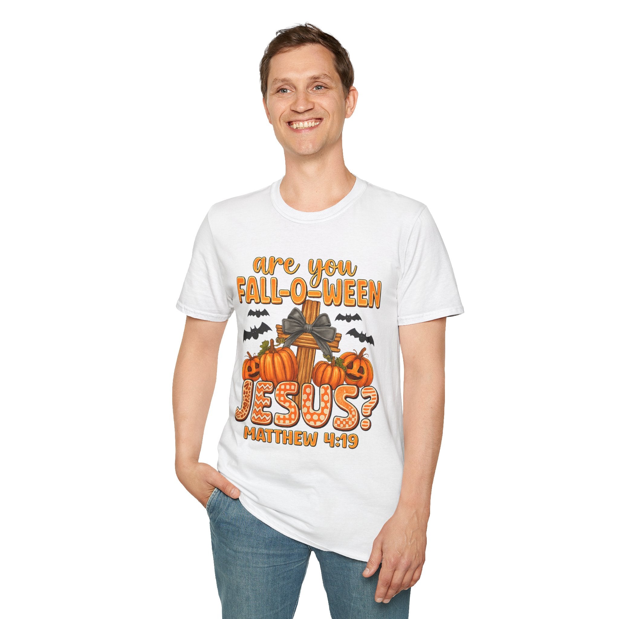 Funny Christian Halloween T-Shirt, Jesus Pumpkin Tee, Unisex Fall Shirt, Autumn Festive Apparel, Holiday Gift Idea