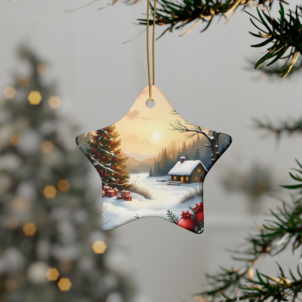 Heart-Shaped Ceramic Ornaments, Cozy Winter Decorations, Holiday Celebrations, Christmas Tree Decor, Personalized Gift