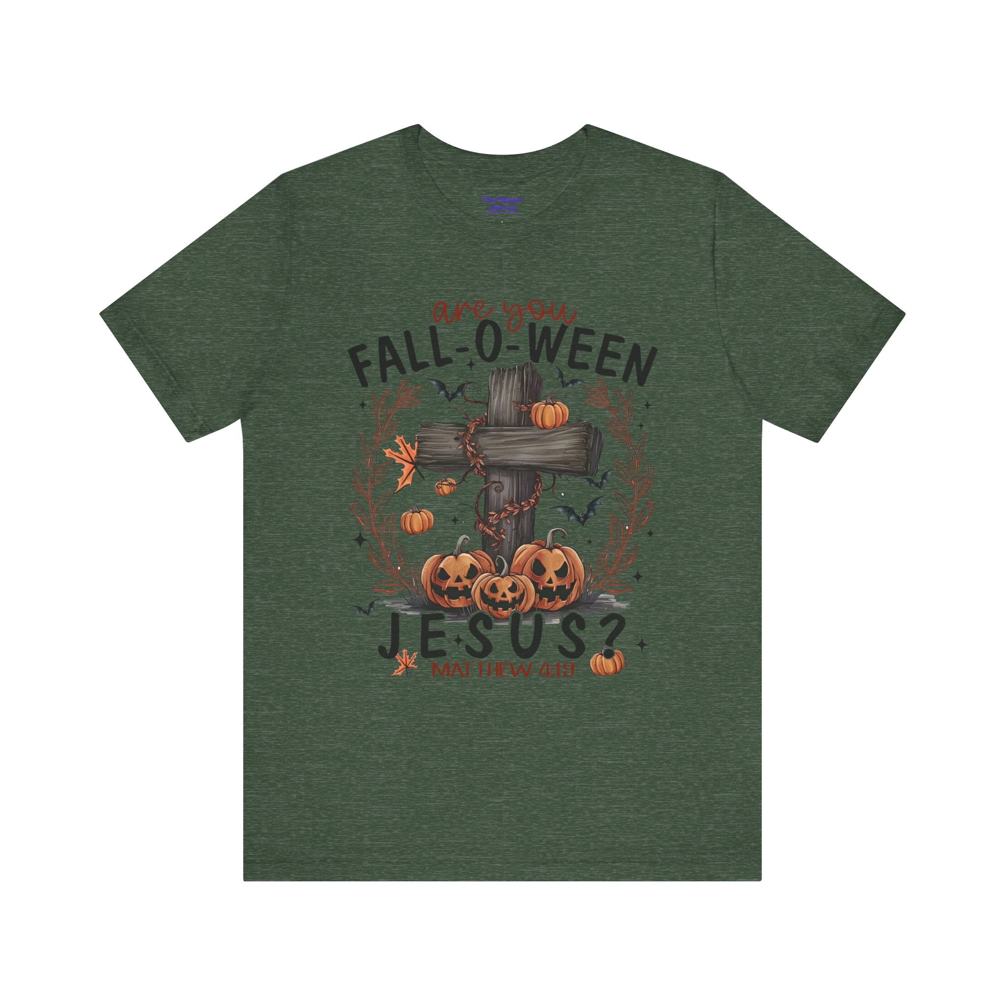 Autumn Pumpkin Christian Tee, Relaxed Fit Unisex Shirt, Fall Inspiration Tee, Cozy Halloween Top, Faith-Based Apparel