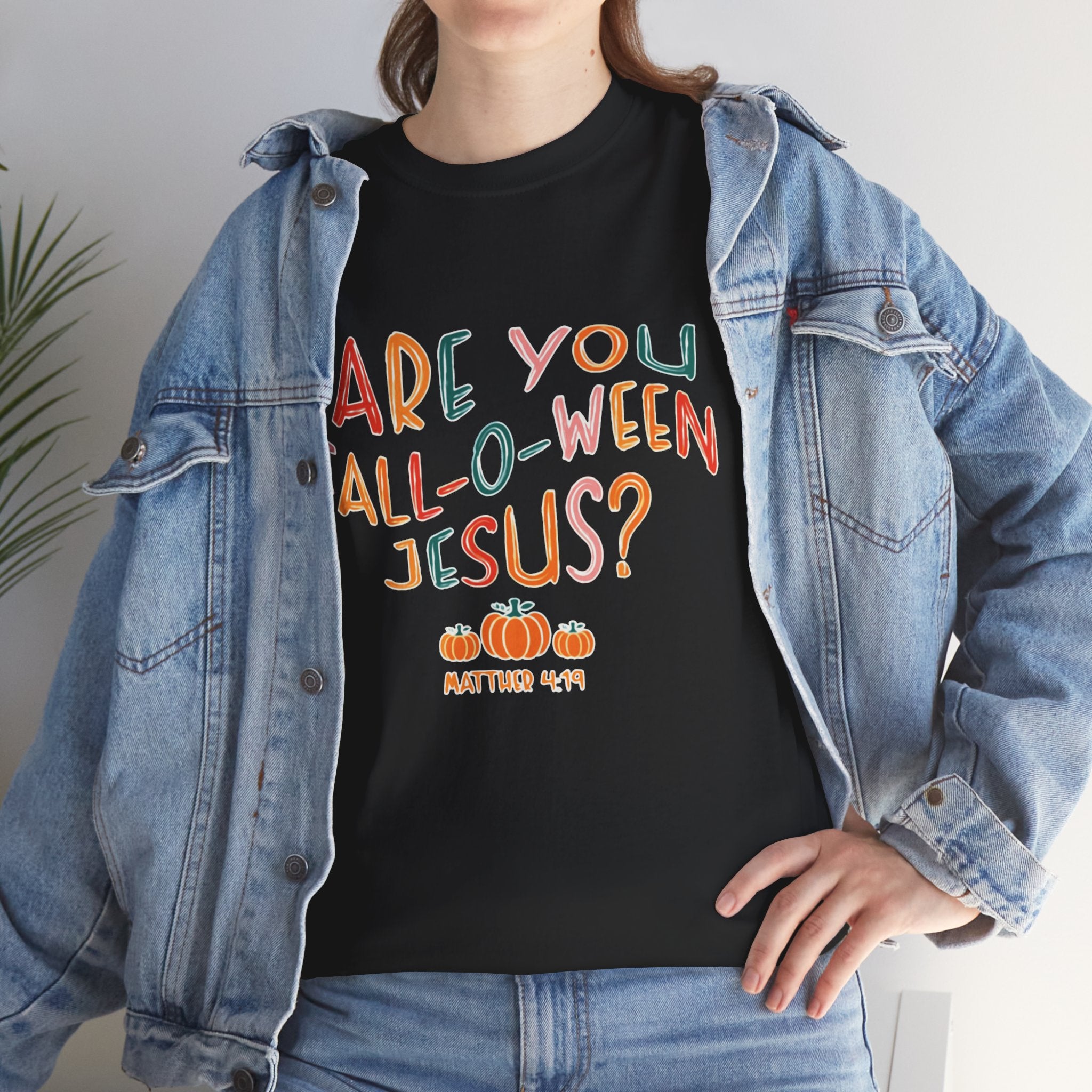 Unisex Fall-O-Ween Jesus Tee, Halloween T-Shirt, Christian Apparel, Autumn Fashion, Fun Holiday Shirt, Pumpkin Theme
