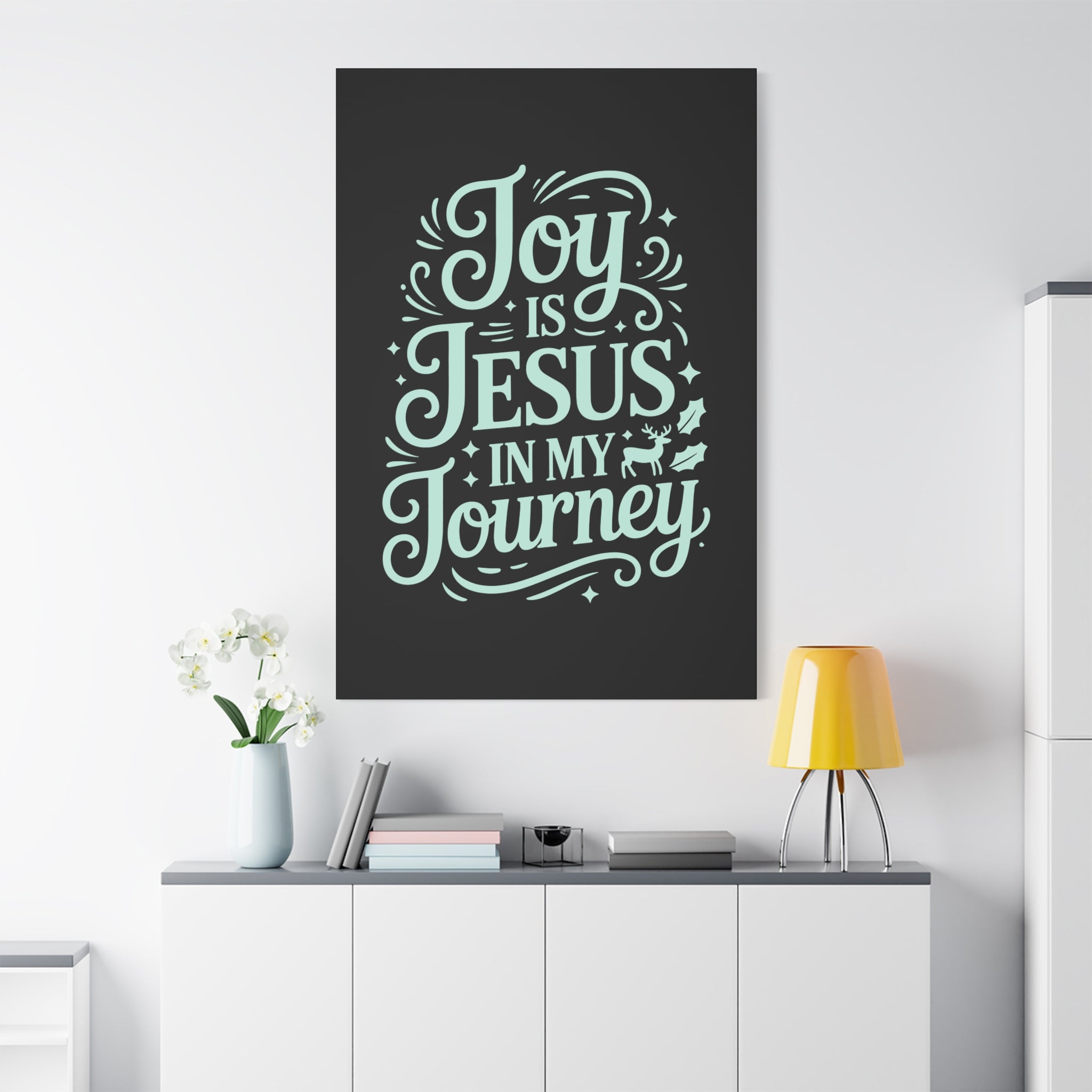 Joy in My Journey Canvas Wall Art, Religious Decor, Christmas Gift, Inspirational Wall Art, Joyful Home Decoration, Faith-Based Art