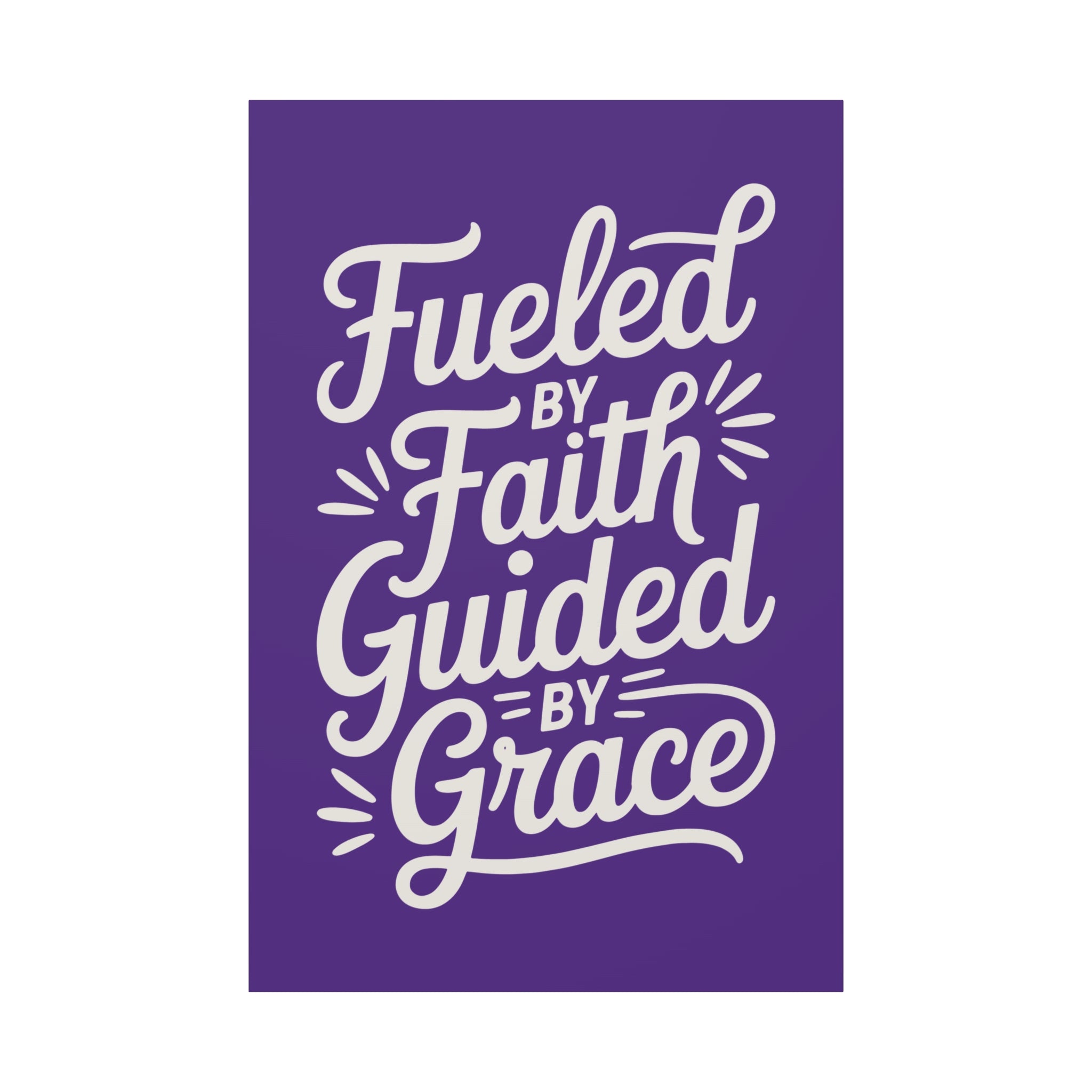 Purple Stretched Canvas Art, Motivational Wall Decor, Home Inspirational Art, Faith-Based Decor, Gift for Faith Lovers