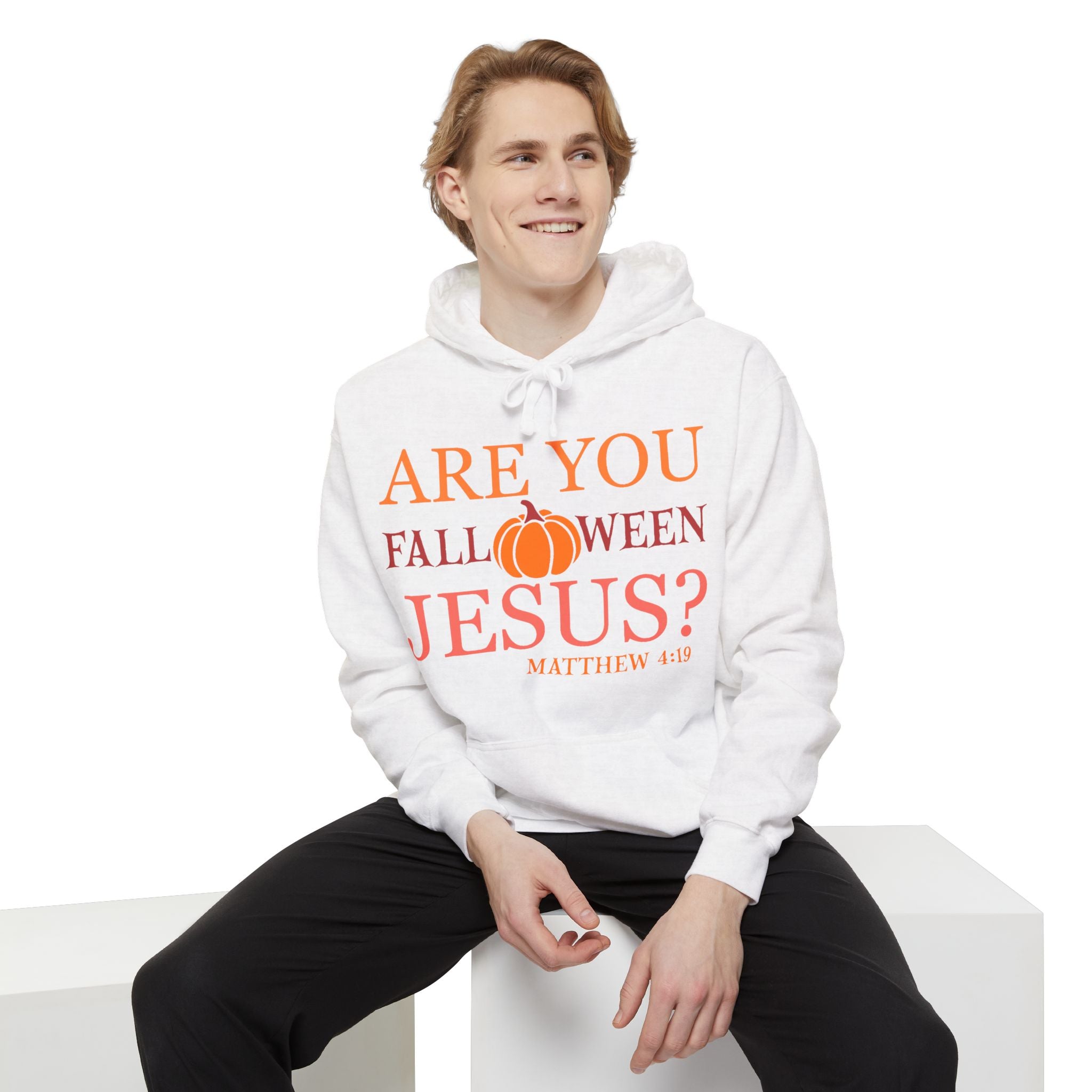 Fall-Themed Hoodie with Inspirational Text | Perfect for Halloween, Cozy Gift, Unisex Apparel, Casual Wear
