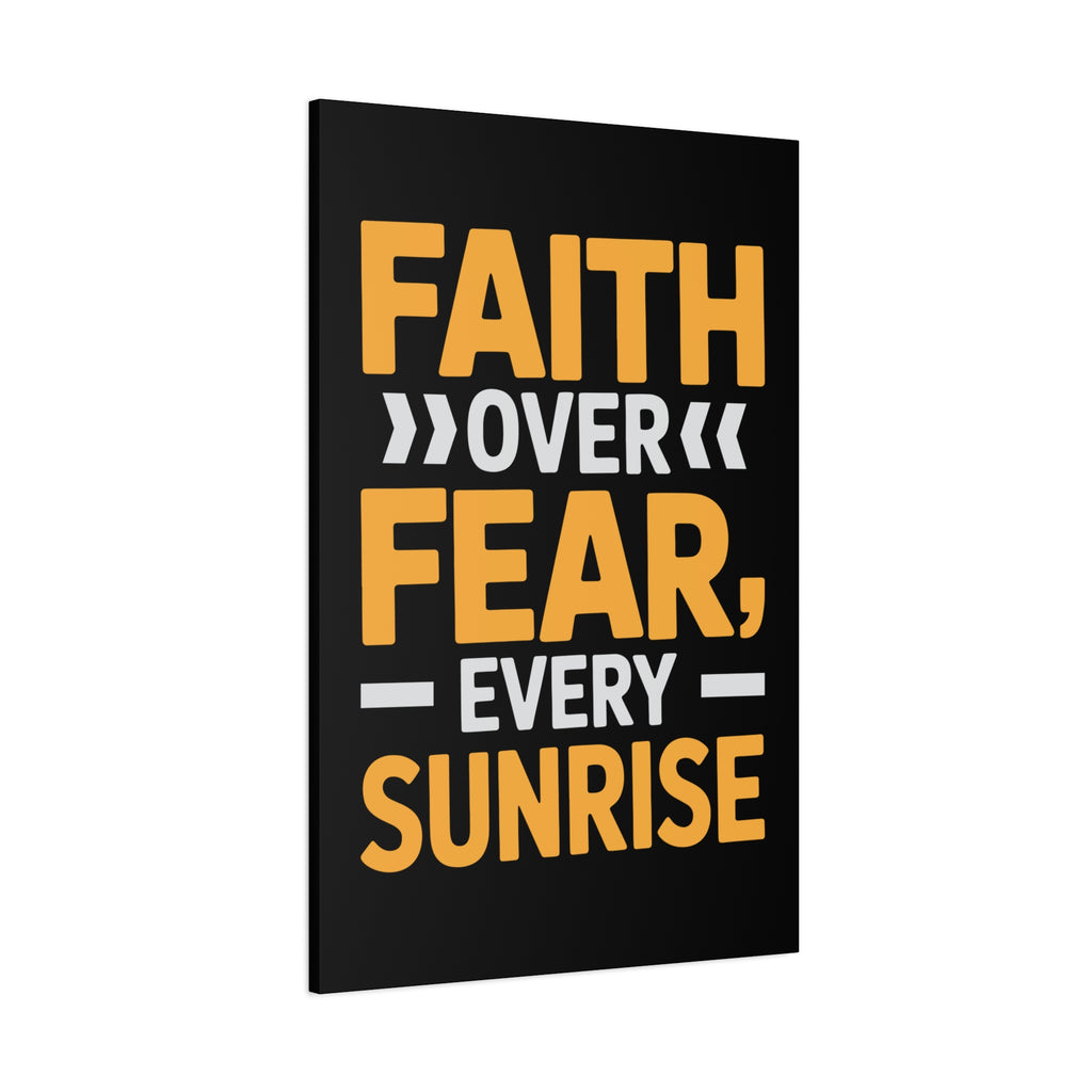 Inspirational Wall Art, Motivation Decor, Faith over Fear Canvas, Uplifting Home Decoration, Perfect Gift for New Beginnings