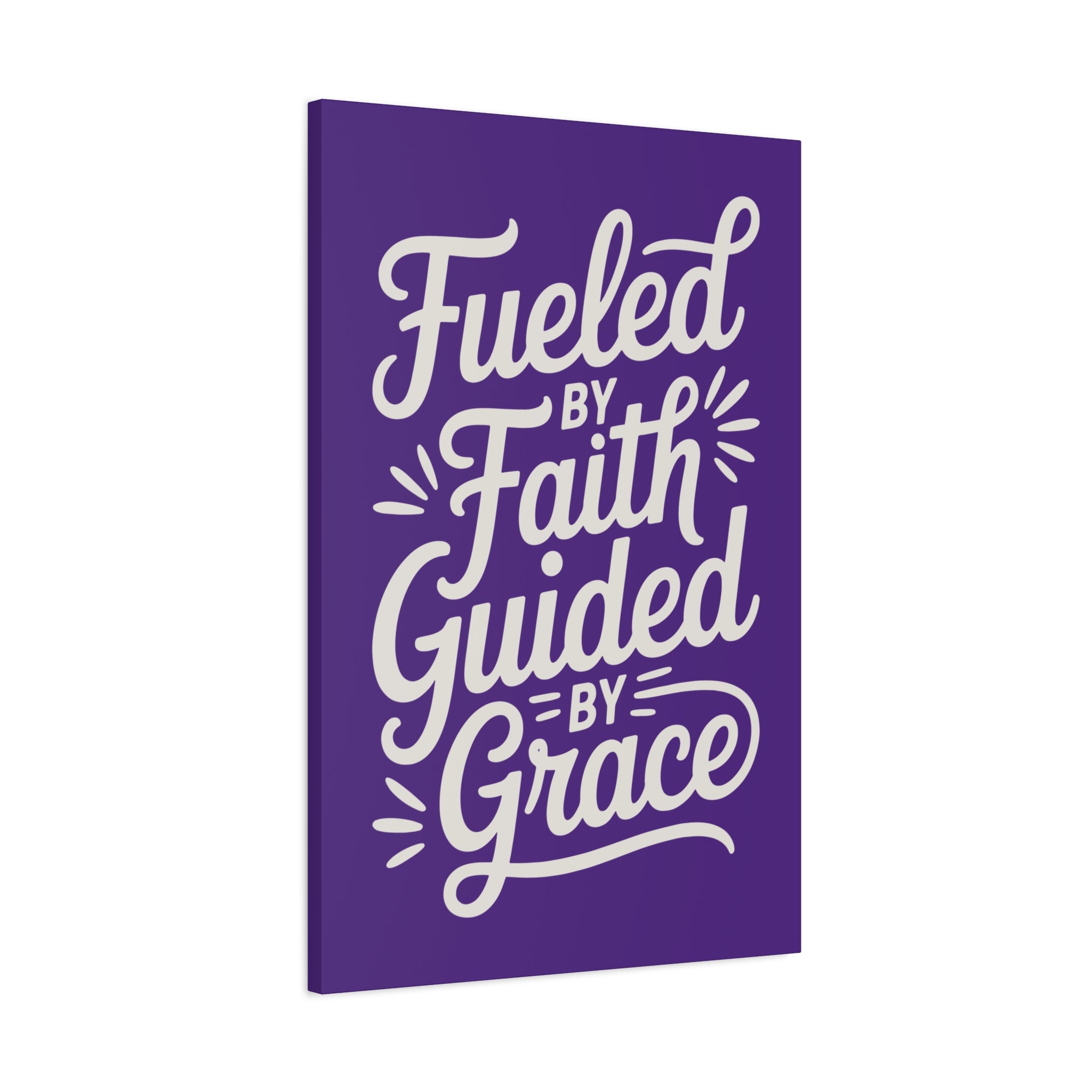 Purple Stretched Canvas Art, Motivational Wall Decor, Home Inspirational Art, Faith-Based Decor, Gift for Faith Lovers