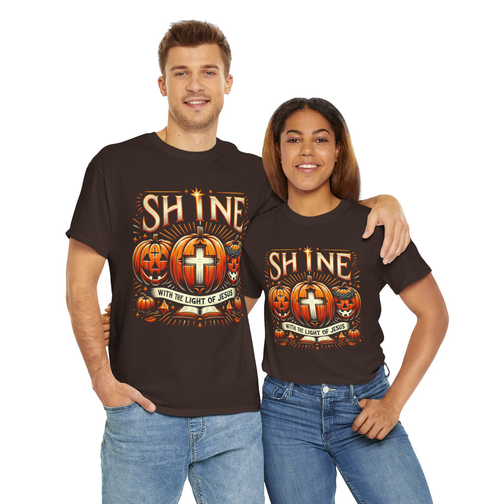 Halloween Jesus Graphic Tee | Unisex Cotton T-Shirt, Spooky Season Apparel, Faith-Based Shirt, Autumn Fashion, Christian Gift