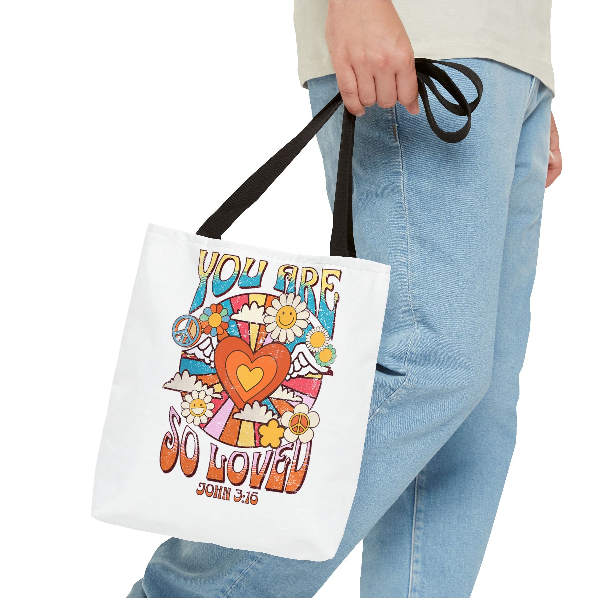 Colorful Inspirational Tote Bag, Versatile Shopping Bag, Faith-Based Gift, Motivational Carryall, Perfect for Any Occasion