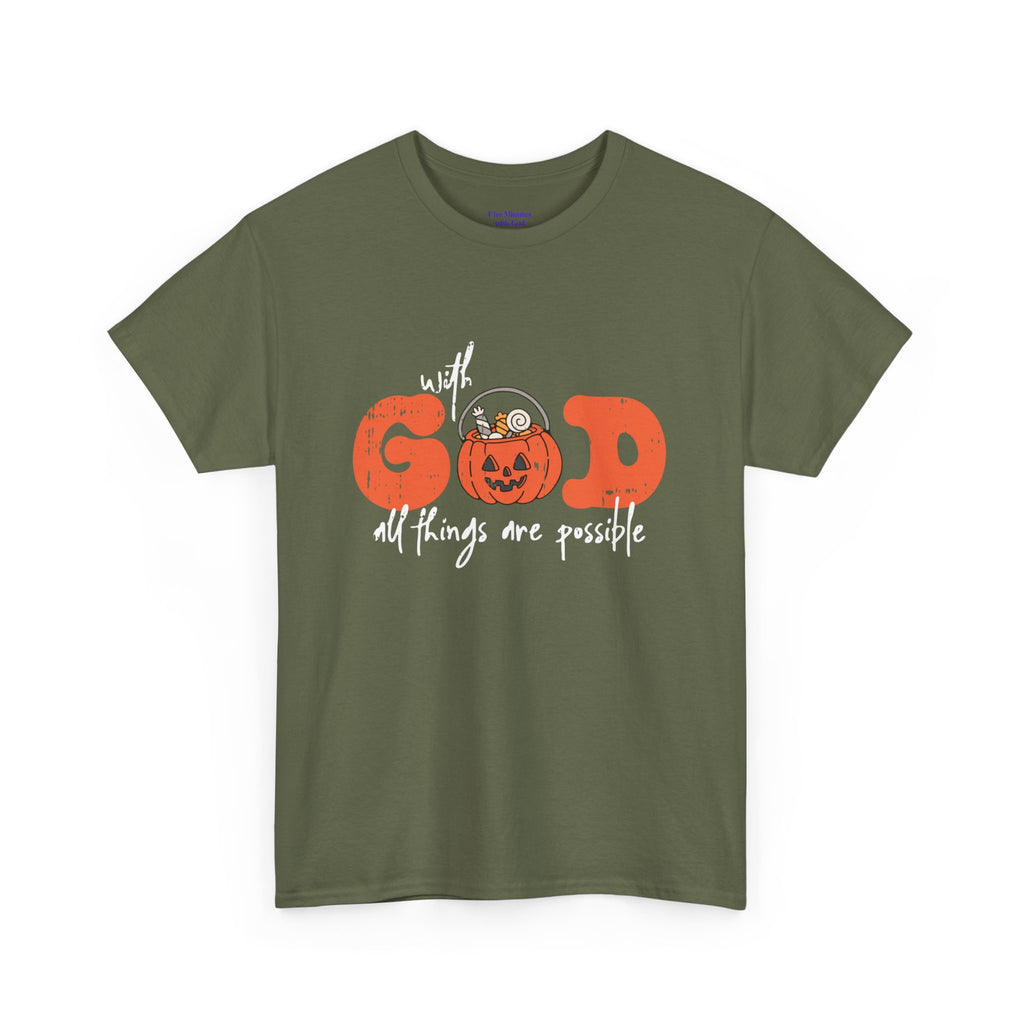 Faith-Inspired Unisex Tee - God All Things Are Possible Shirt