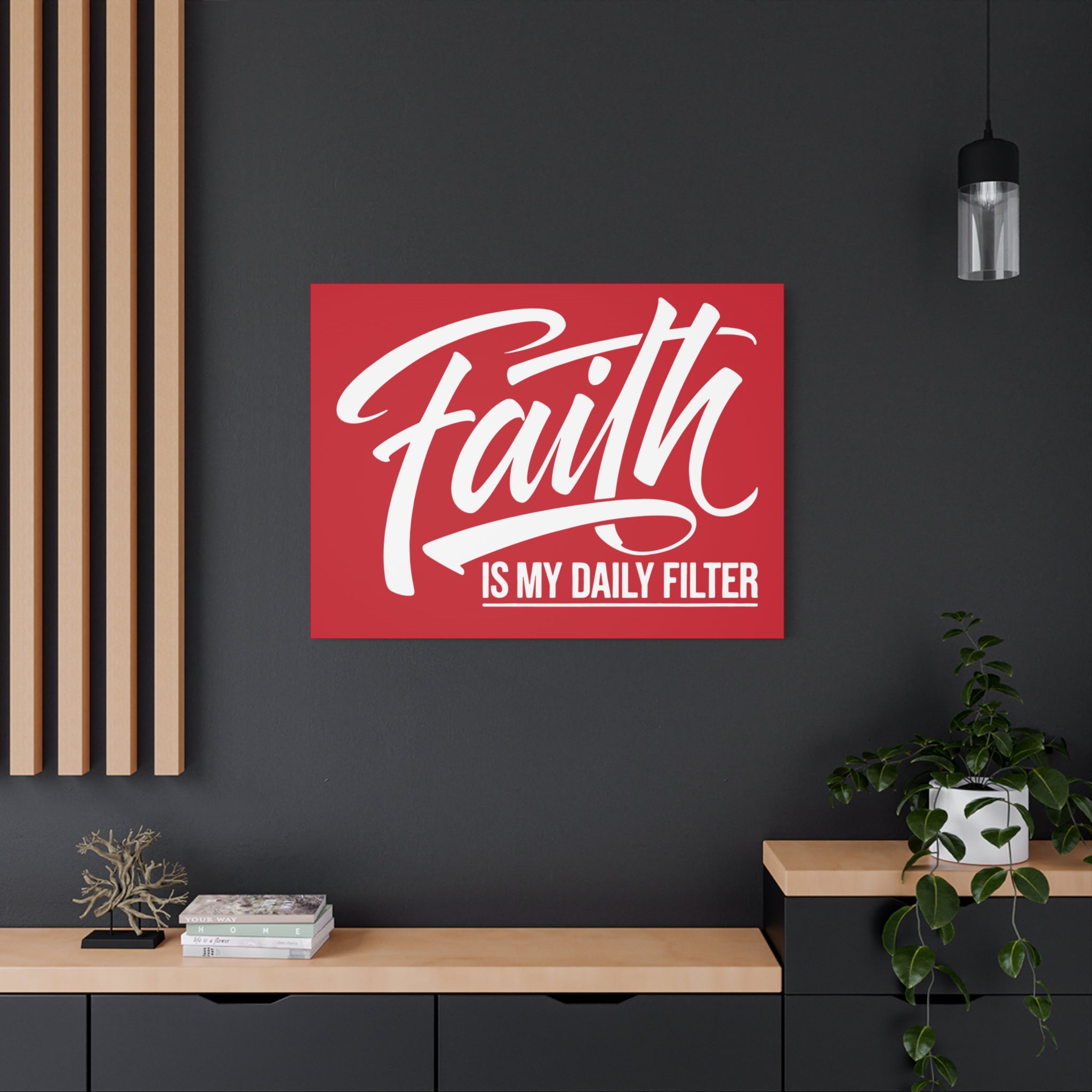 Copy of Inspirational Canvas Wall Art, Faith Quote Decor, Motivational Home Decor, Gray Wall Hanging, Gift for Faith Lovers