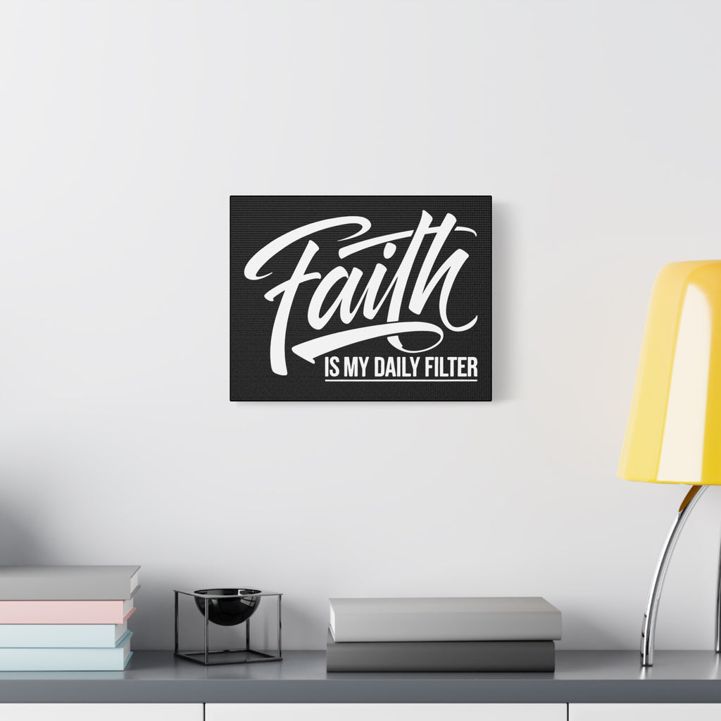 Inspirational Canvas Wall Art, Faith Quote Decor, Motivational Home Decor, Gray Wall Hanging, Gift for Faith Lovers