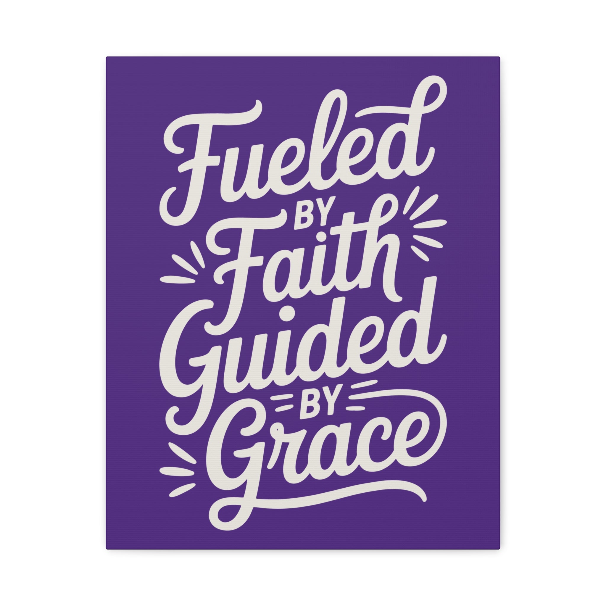 Purple Stretched Canvas Art, Motivational Wall Decor, Home Inspirational Art, Faith-Based Decor, Gift for Faith Lovers
