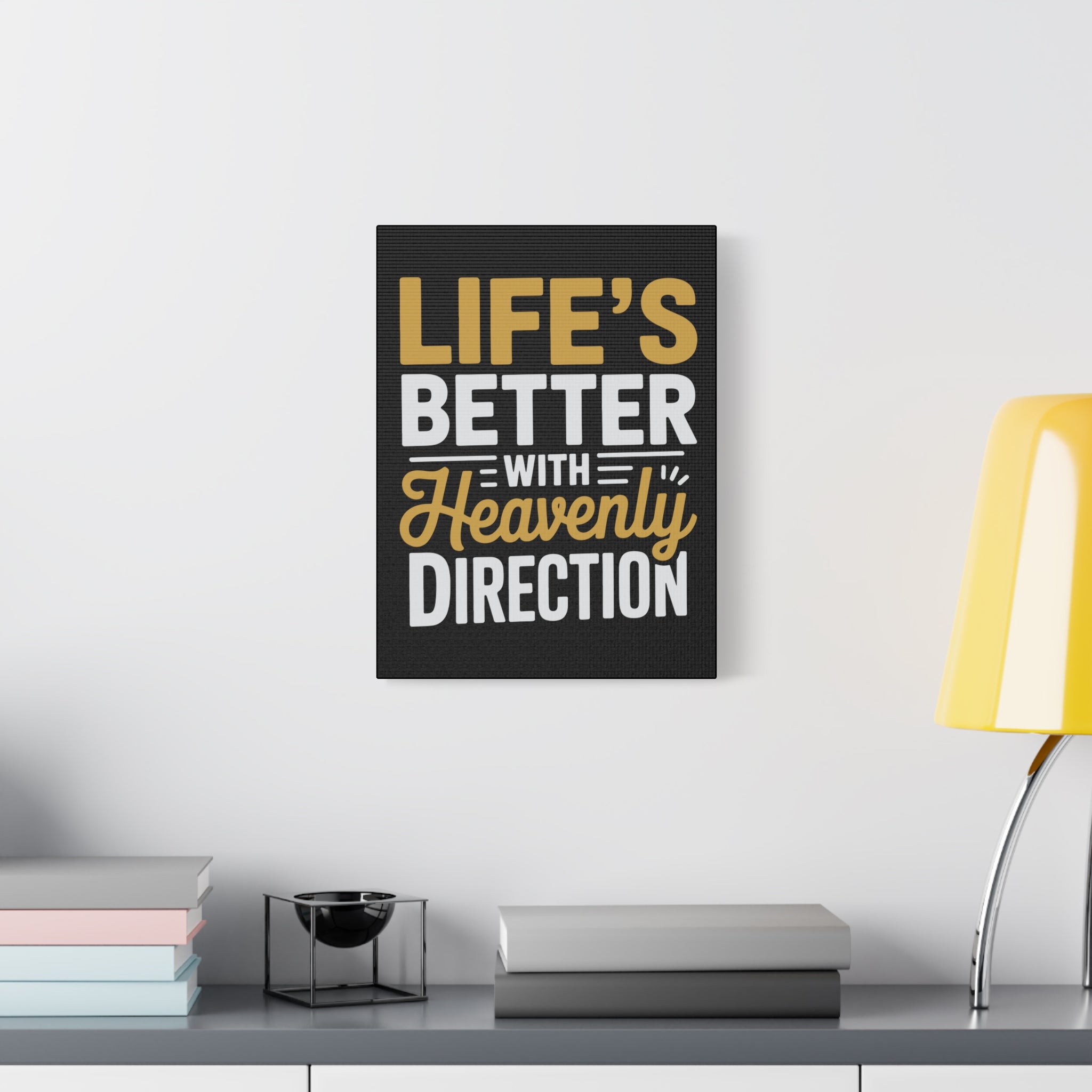 Heavenly Direction Canvas Wall Art, Inspirational Home Decor, Motivational Gift, Modern Wall Hanging, Perfect for Any Room