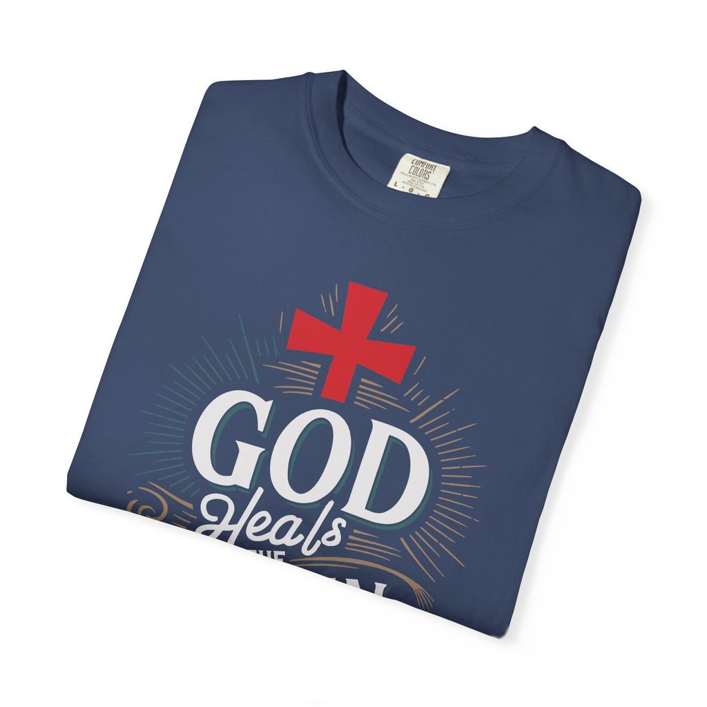 Faith-Inspired Unisex T-Shirt, God Heals The Broken-Hearted Tee