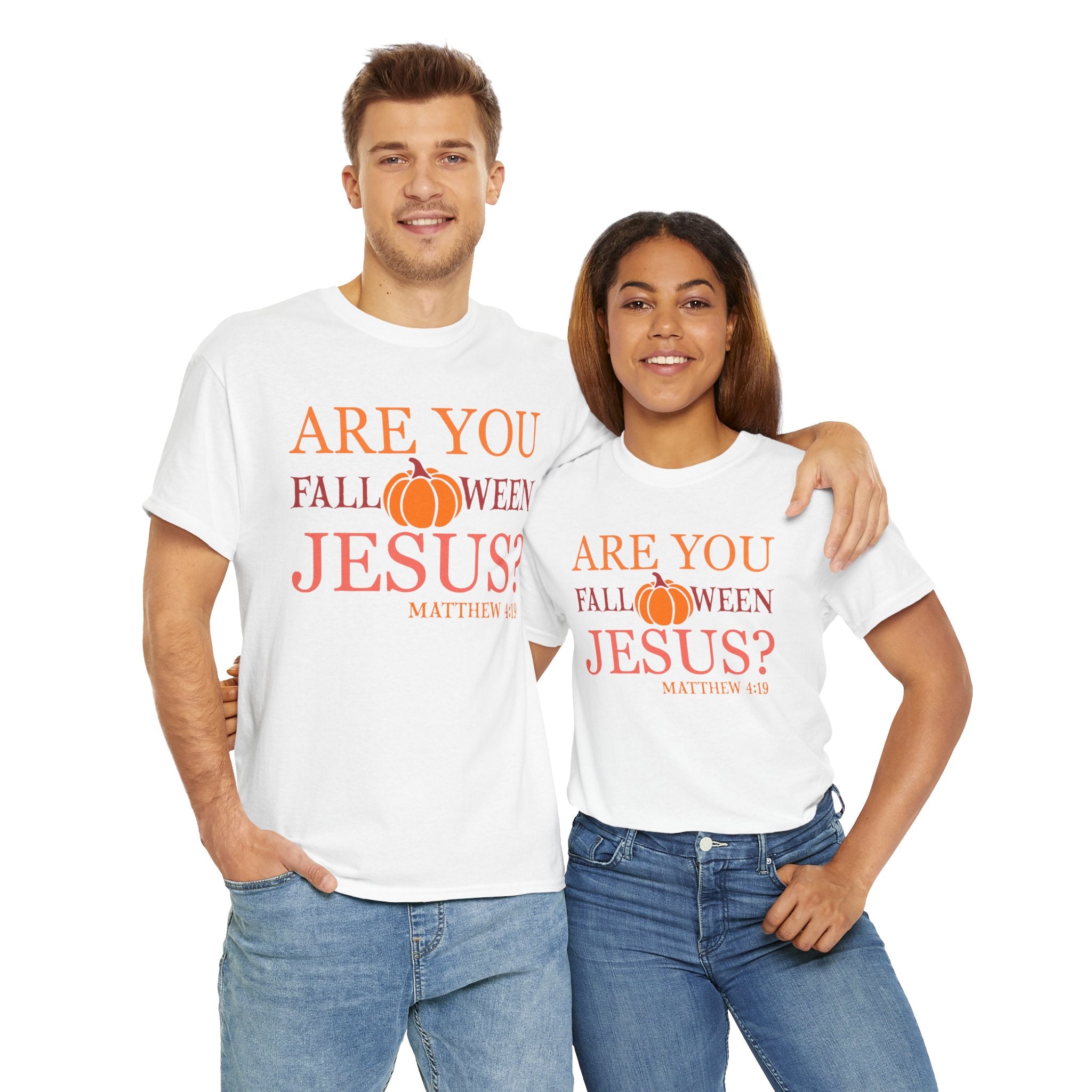 Unisex Heavy Cotton Tee - Are You Halloween Jesus? Festival Shirt, Funny Christian Tee, Fall Apparel, Halloween Party Outfit, Holiday Gift