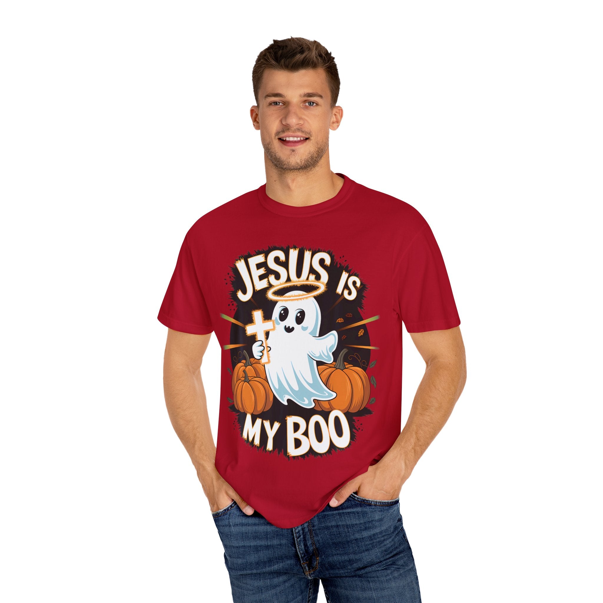 Halloween T-Shirt, Jesus is My Boo Tee, Unisex Ghost Shirt, Fall Apparel, Christian Halloween Gift