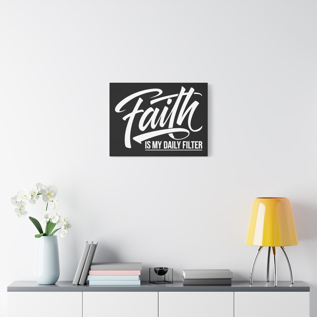 Inspirational Canvas Wall Art, Faith Quote Decor, Motivational Home Decor, Gray Wall Hanging, Gift for Faith Lovers
