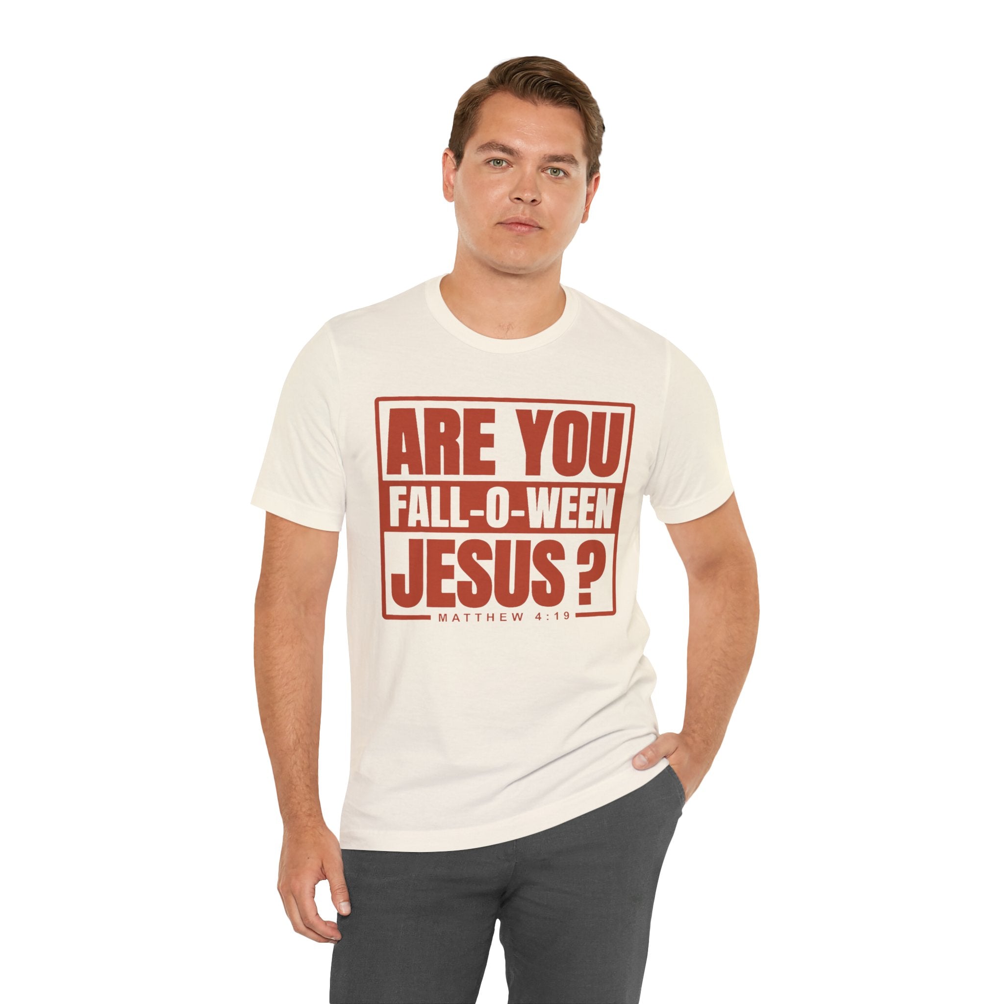Fall-O-Ween Jesus Tee, Unisex Christian T-shirt, Faith-Based Apparel, Halloween Gospel Shirt, Religious Casual Wear