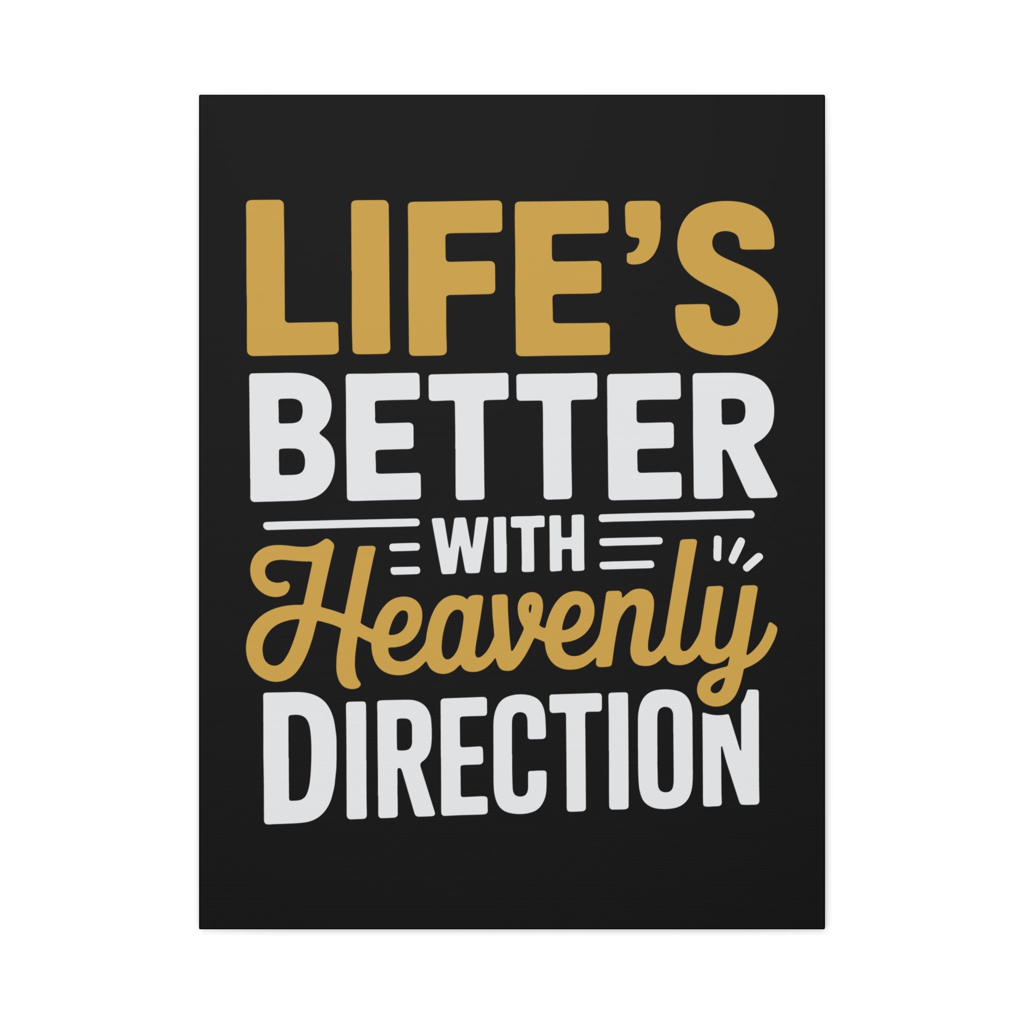 Heavenly Direction Canvas Wall Art, Inspirational Home Decor, Motivational Gift, Modern Wall Hanging, Perfect for Any Room