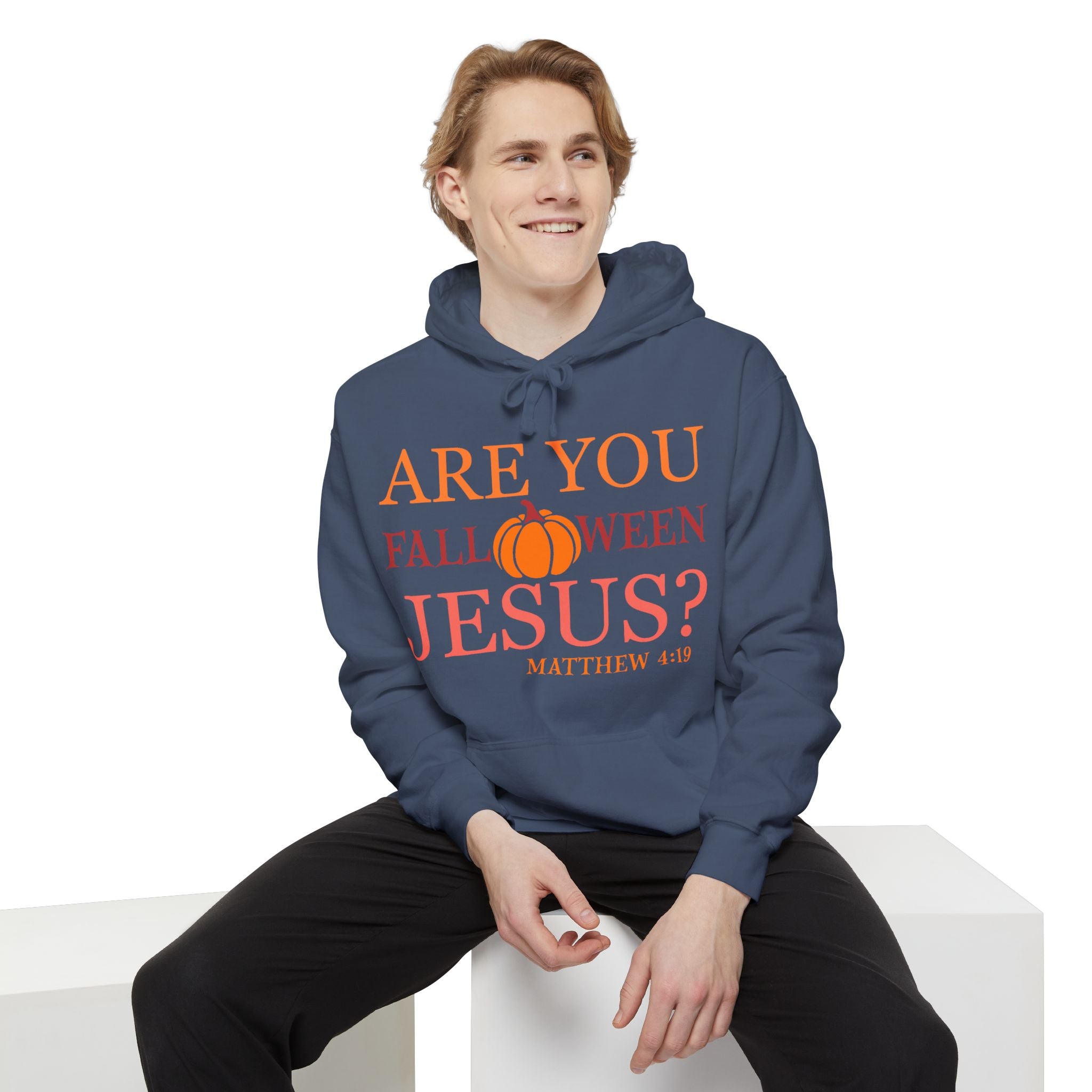 Fall-Themed Hoodie with Inspirational Text | Perfect for Halloween, Cozy Gift, Unisex Apparel, Casual Wear
