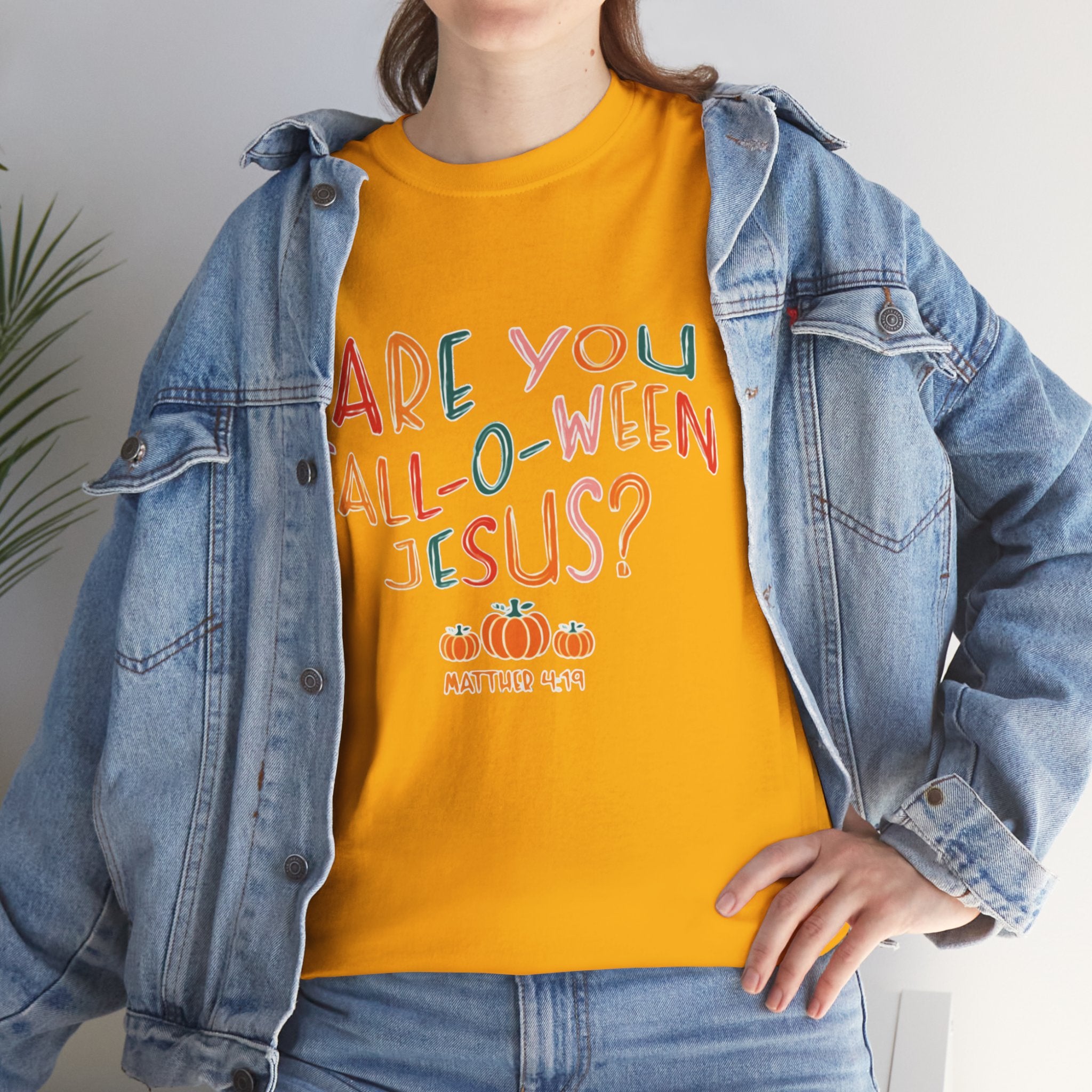 Unisex Fall-O-Ween Jesus Tee, Halloween T-Shirt, Christian Apparel, Autumn Fashion, Fun Holiday Shirt, Pumpkin Theme