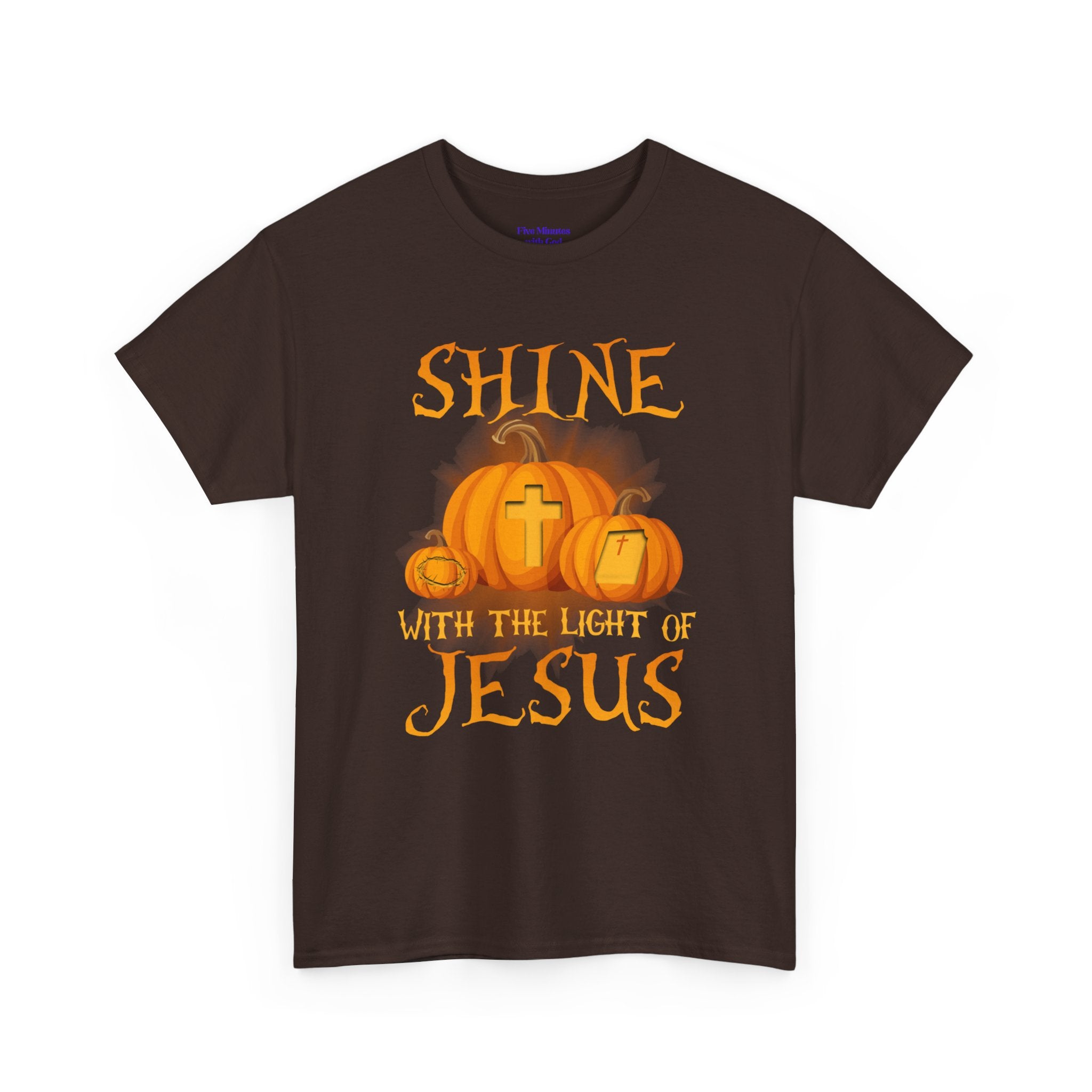 Pumpkin Jesus Unisex Cotton Tee, Faith Tee, Harvest Shirt, Fall Apparel, Christian T-Shirt