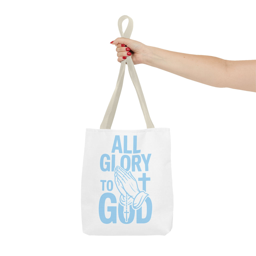 Faith-Inspired Tote Bag, All Glory to God, Christian Gift, Reusable Shopping Bag, Inspirational Tote, Church Event Carryall