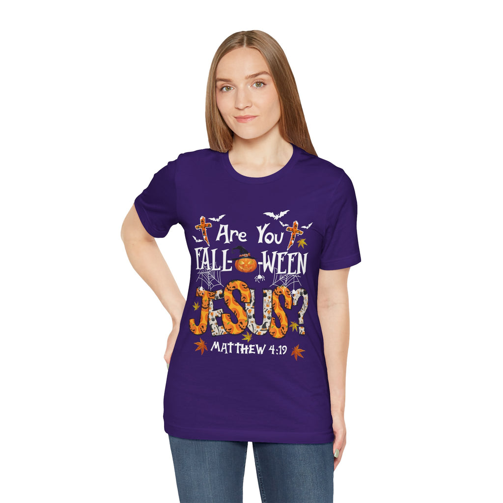 Jesus? Unisex Short Sleeve Tee | Fall Inspired T-Shirt, Autumn Apparel, Halloween Gift, Cozy Casual Wear, Everyday Style