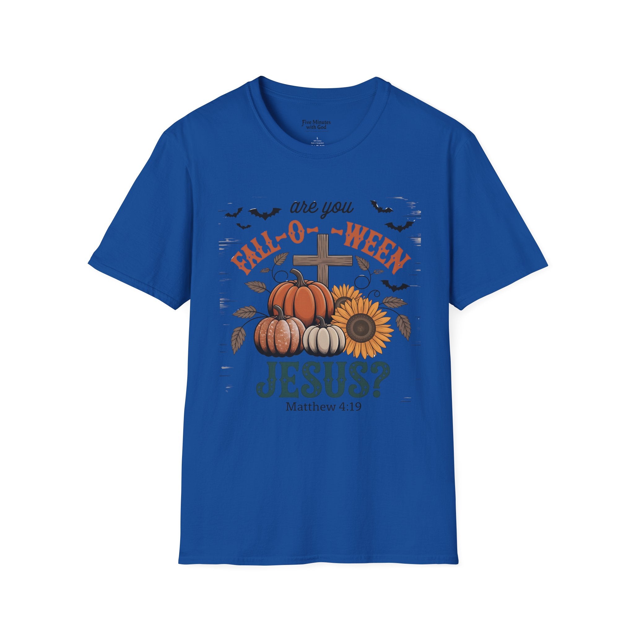 Fall-Themed T-Shirt: Are You Fall-O-Ween Jesus? Halloween Tee, Unisex Shirt, Autumn Apparel, Faith-Based Gift, Seasonal Wear