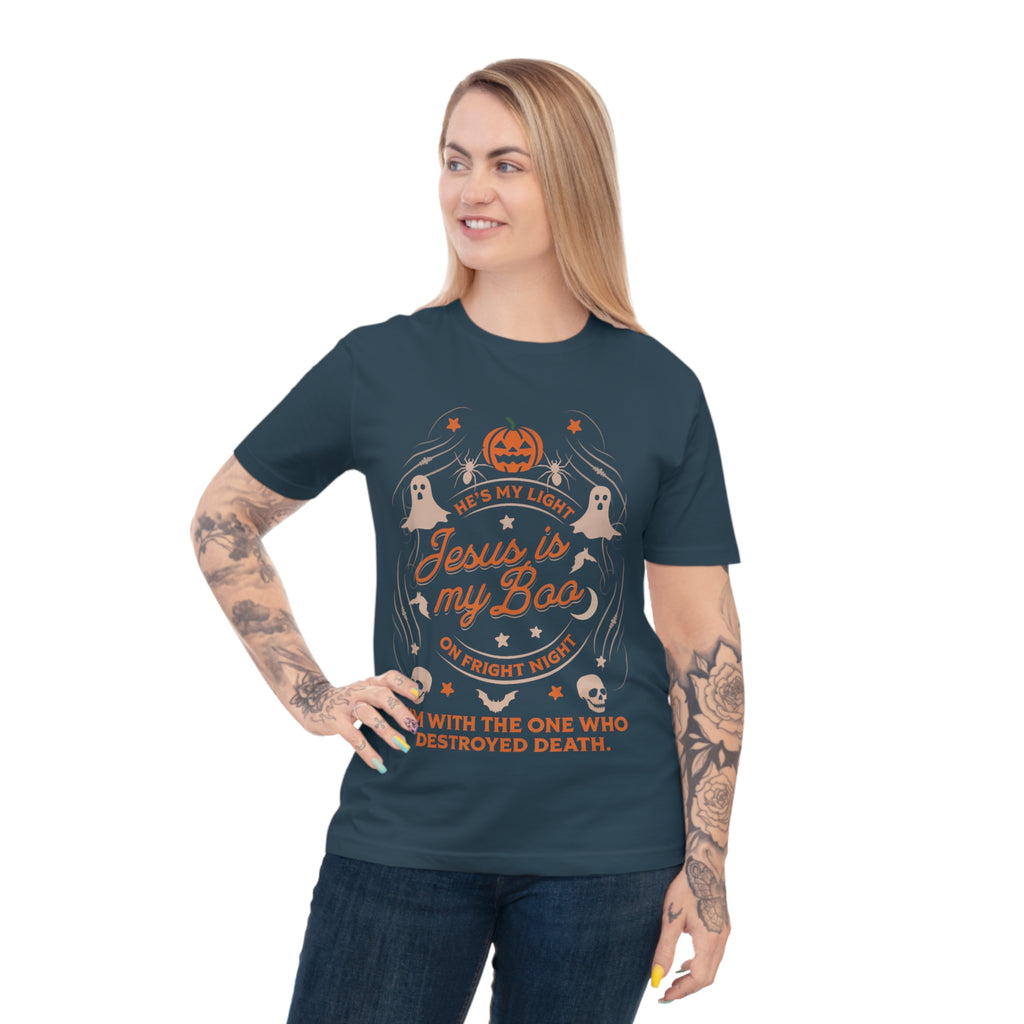 Halloween Christian T-Shirt with Fun Ghost Designs, Jesus is My Boo, Spooky Season Apparel, Faithful Holiday Shirt, Unique Gift for [...]