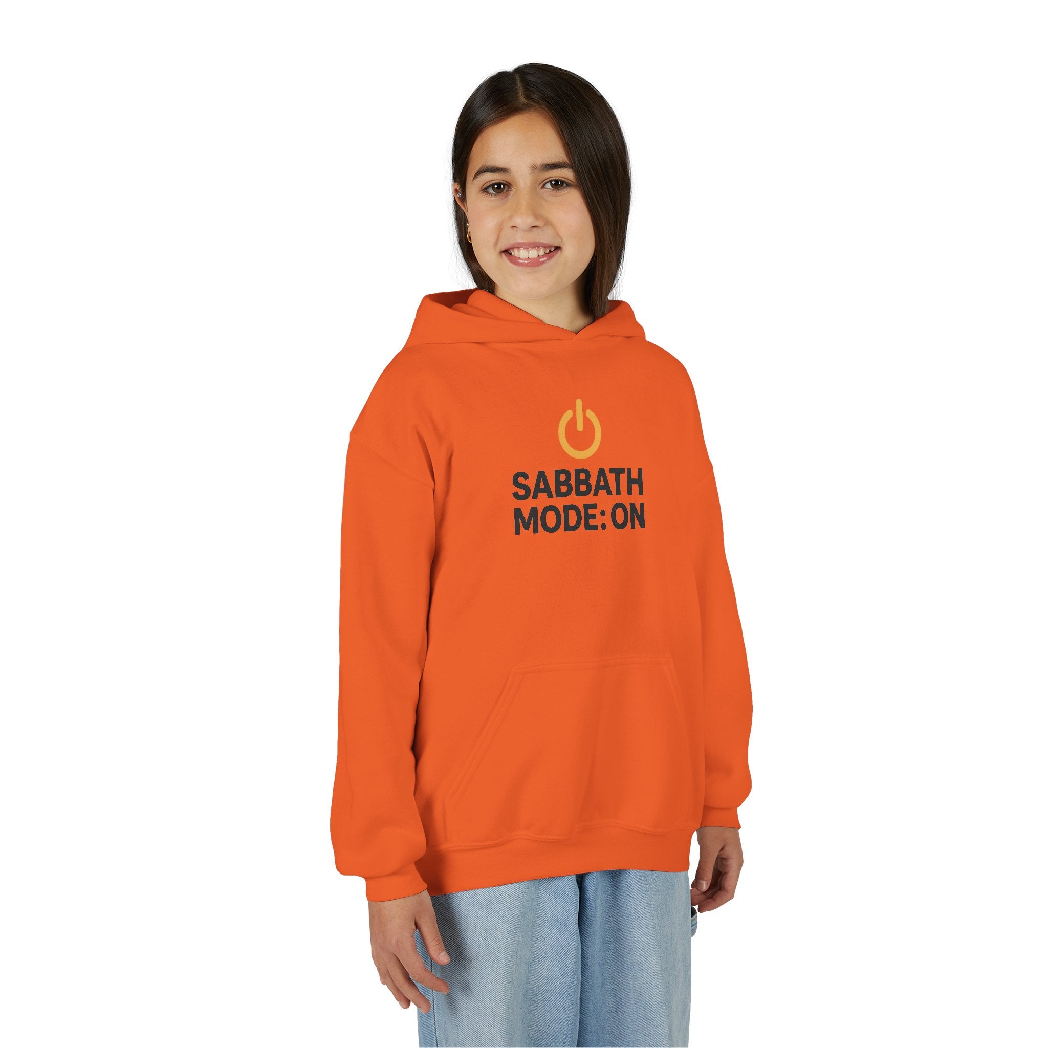 Sabbath Mode Youth Hoodie, Comfortable Hooded Sweatshirt for Kids, Perfect for Religious Observances, Christian Gift, Sunday Wear