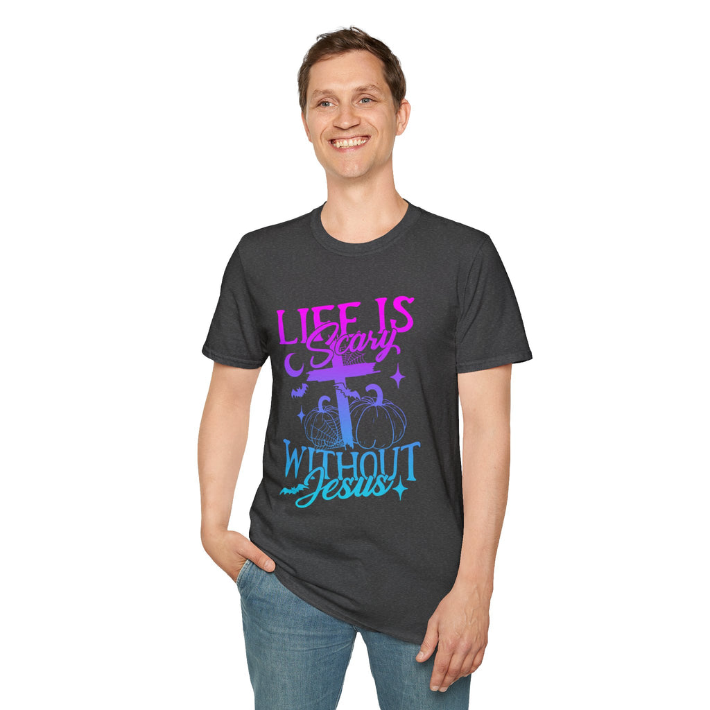 Life is Scary Without Jesus Unisex Softstyle T-Shirt - Faith-Based Graphic Tee, Halloween Outfit, Religious Apparel, Christian Gift, [...]