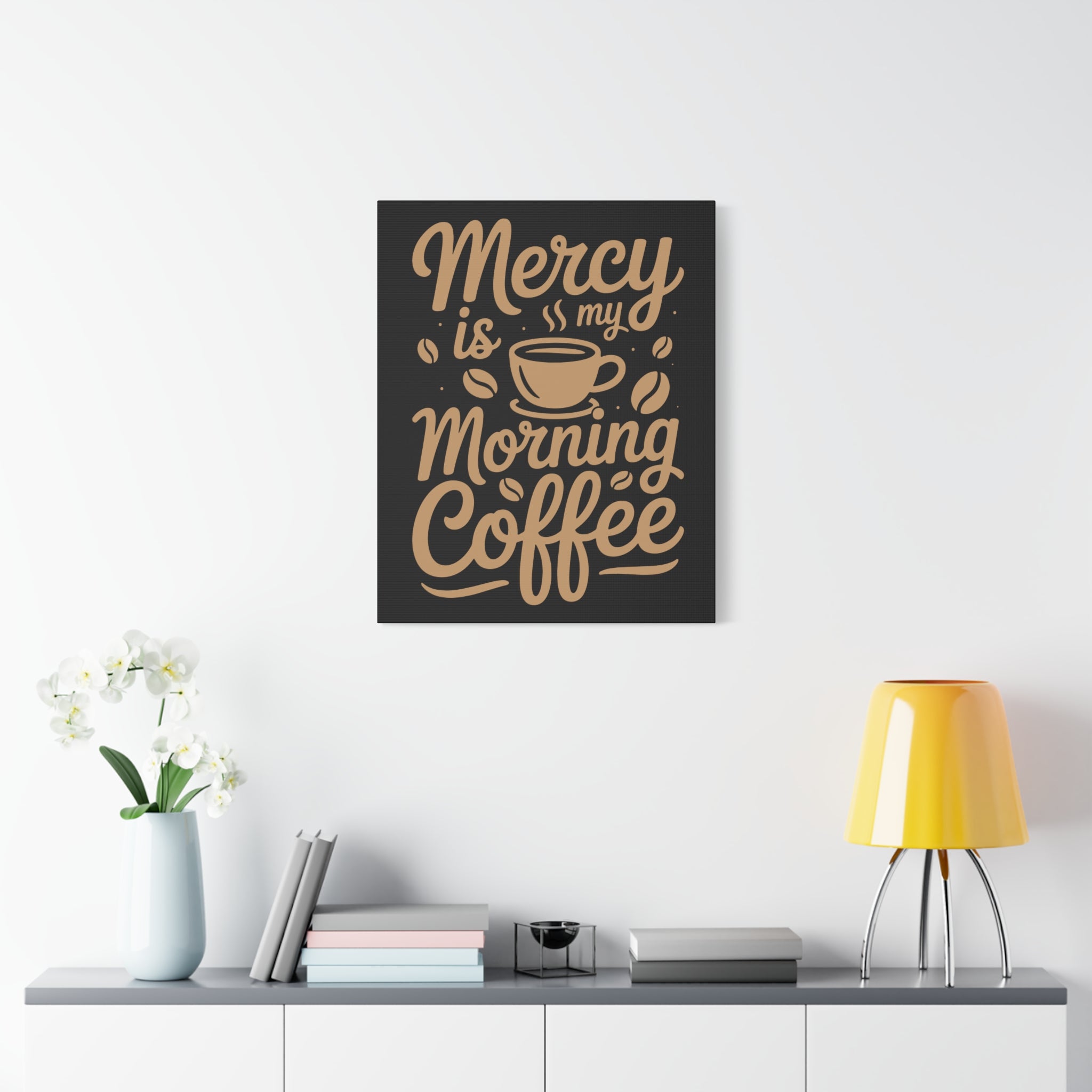 Coffee-Themed Canvas Art Print, Wall Decor for Coffee Lovers, Inspirational Home Decoration, Gift for Friends and Family