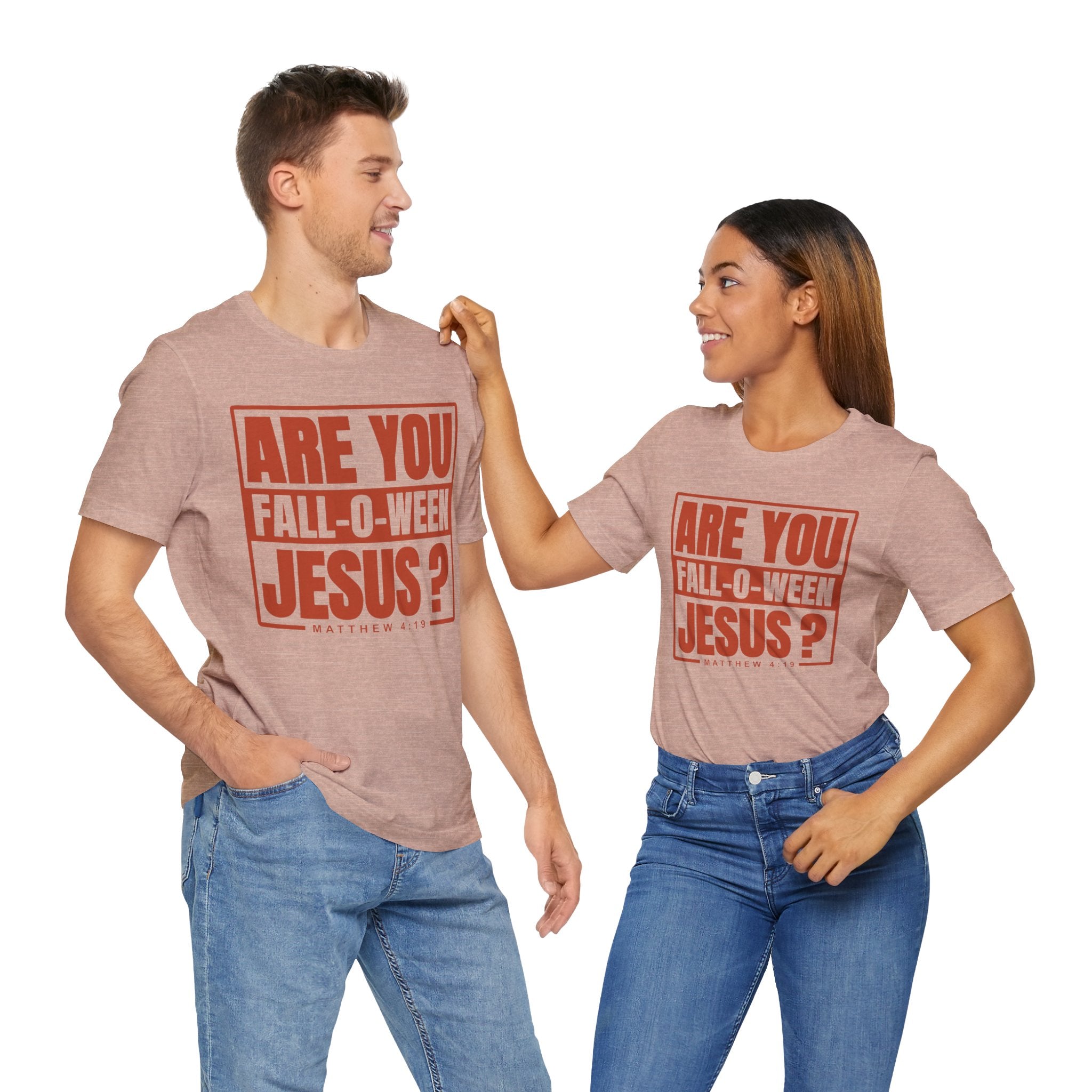 Fall-O-Ween Jesus Tee, Unisex Christian T-shirt, Faith-Based Apparel, Halloween Gospel Shirt, Religious Casual Wear