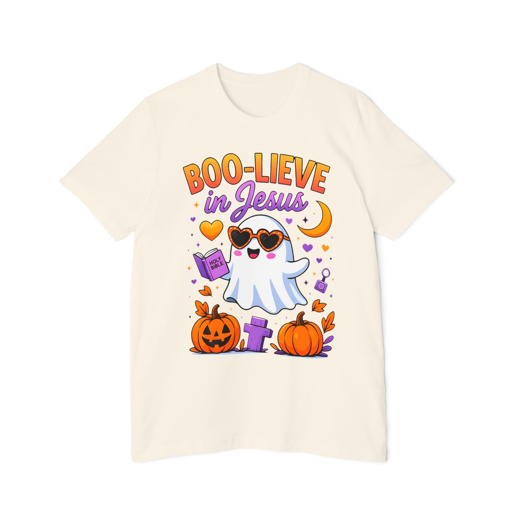 Halloween Christian Ghost T-Shirt, Boo-lieve in Jesus Shirt, Cute Halloween Apparel, Faith-Based Tee, Fall Celebration Top, Spooky [...]